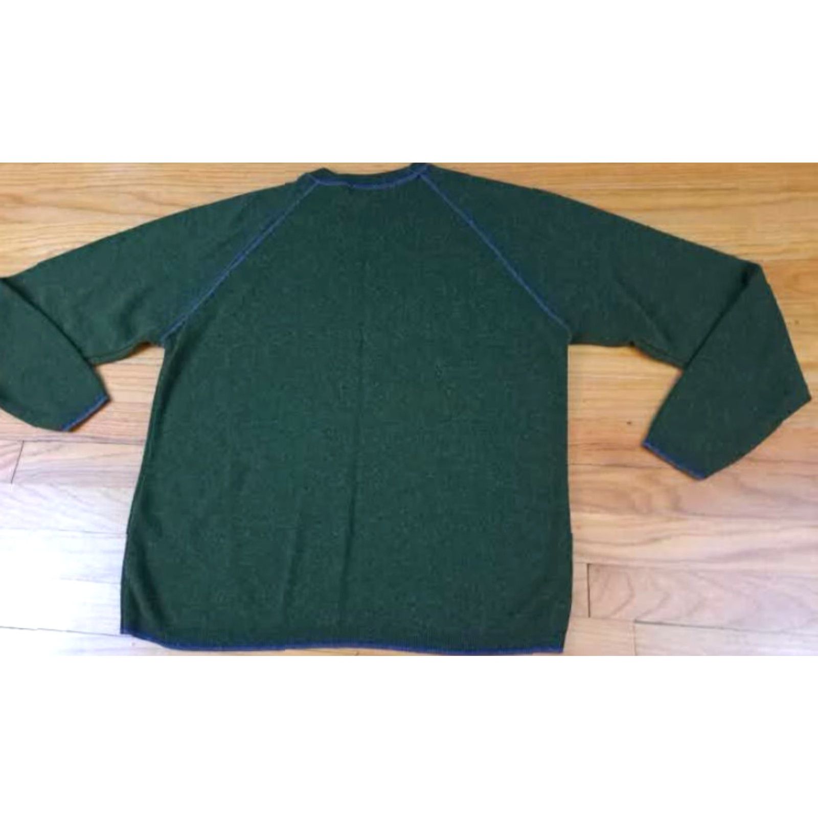 Vintage VINTAGE Arizona Jeans Sweater Unisex Adults L Dark Green Knit Crew Neck Wool Acrylic Pullover USA Made 25in Long 22in Pit to Pit Size US L / EU 52-54 / 3 - 6 Thumbnail