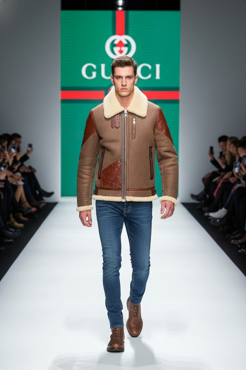 Gucci Gucci aviator flight jacket sheepskin rare military inspired Size US M / EU 48-50 / 2 - 19 Thumbnail
