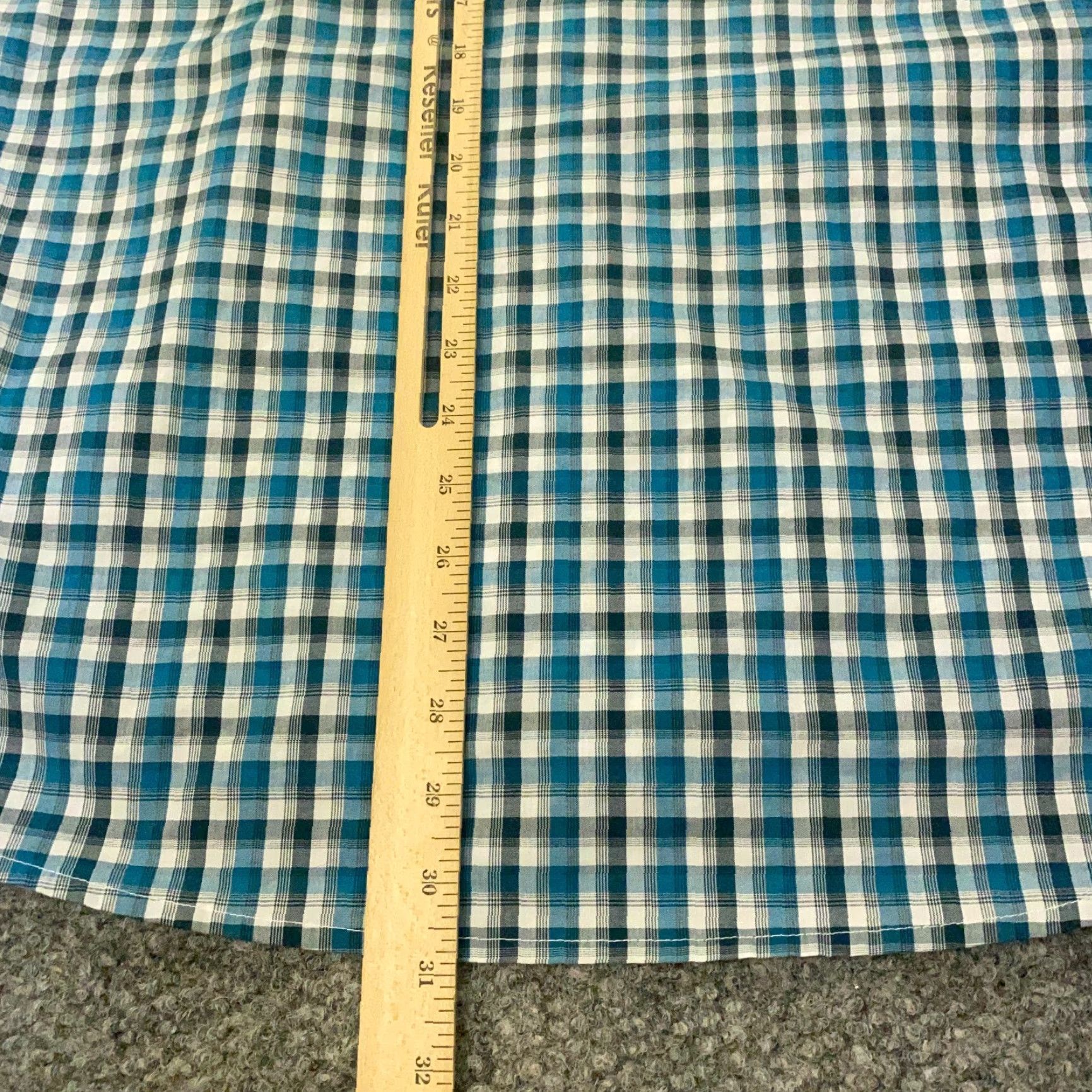 Wrangler VINTAGE Wrangler Mens Shirt 2XL Blue Plaid Button Up Short Sleeve Wrinkle Resistant Size US XXL / EU 58 / 5 - 7 Thumbnail
