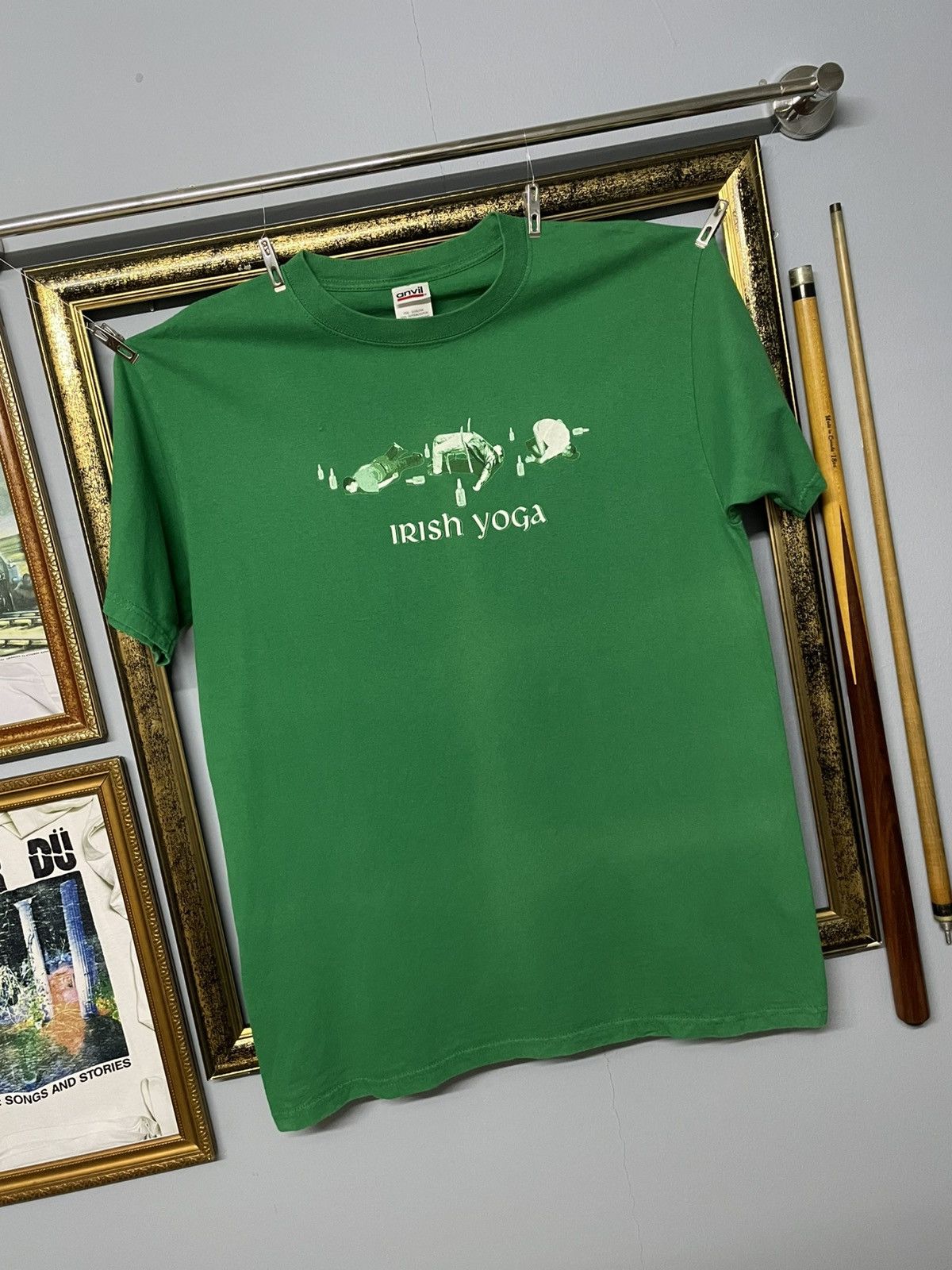 Japanese Brand Vintage 1990s How Irish Yoga Drunk Graphic Artwork Tshirt Size US L / EU 52-54 / 3 - 2 Thumbnail