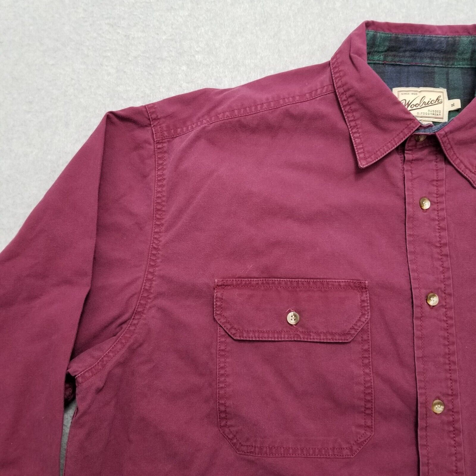 Other Woolrich Shirt Mens XL Casual Button Up Long Sleeve Pockets Size US XL / EU 56 / 4 - 3 Thumbnail