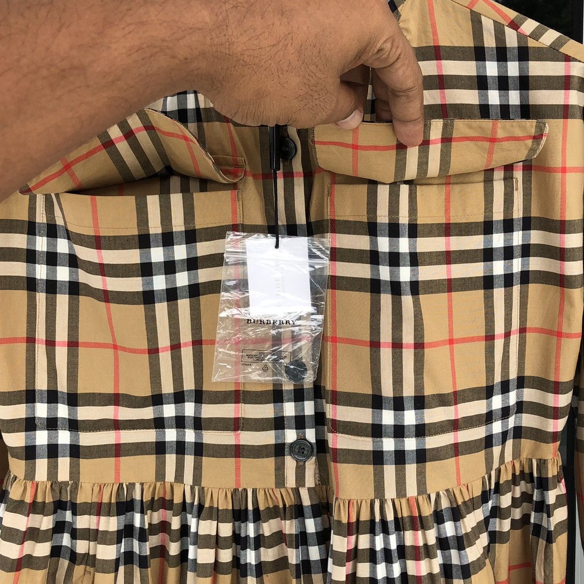 Burberry Burberry London Children Yellow Check Cotton Dress Size XXS / US 00 / IT 34 - 3 Thumbnail