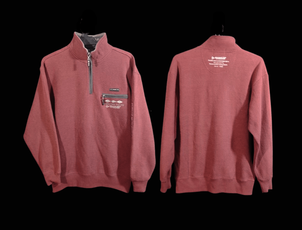 Dunlop RARE VINTAGE 90s Dunlop Motorsport Quarter-Zip Jumper Size US L / EU 52-54 / 3 - 1 Thumbnail