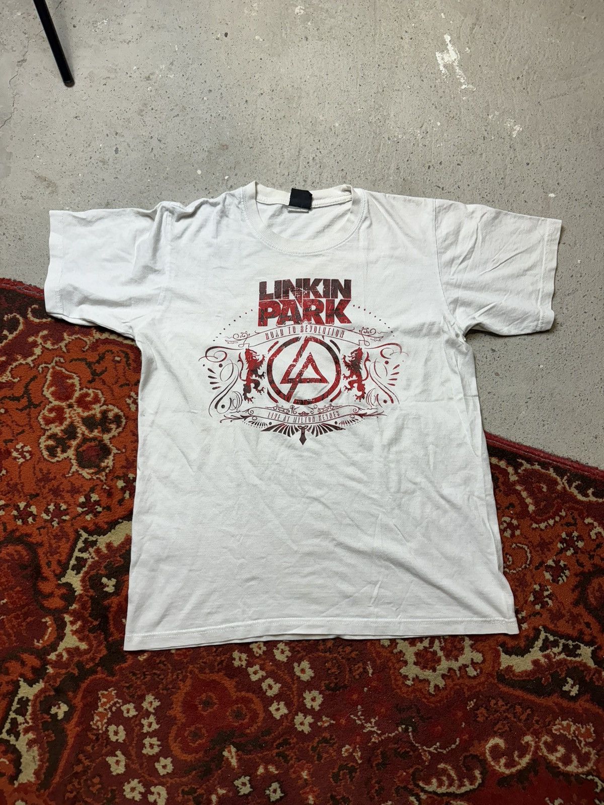Band Tees × Vintage Vintage Y2K Linkin Park 2008 Live In Milton Kevnes Revolutio Size US M / EU 48-50 / 2 - 1 Thumbnail