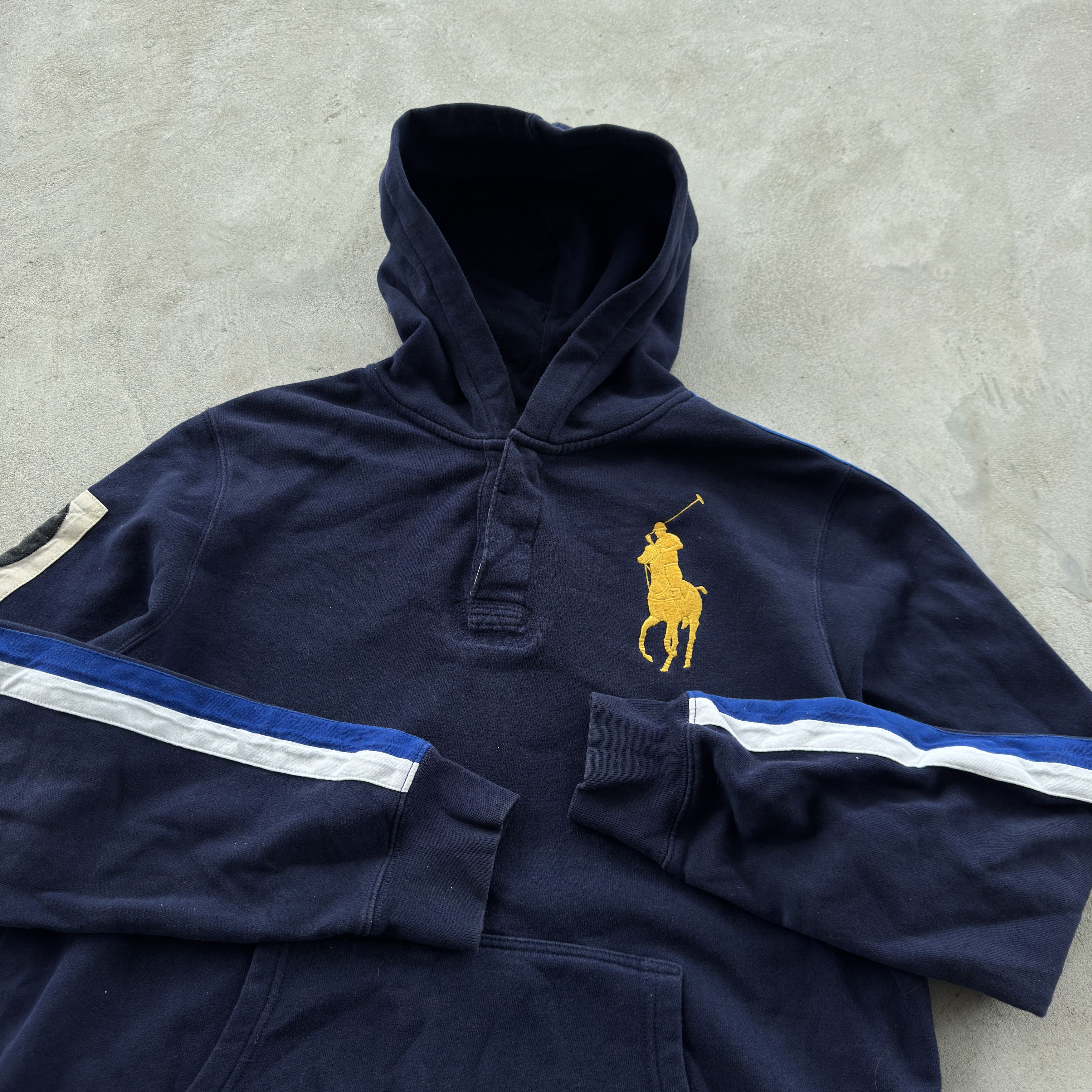 Vintage Polo Ralph Lauren Quater Zip Hooded Sweatshirt