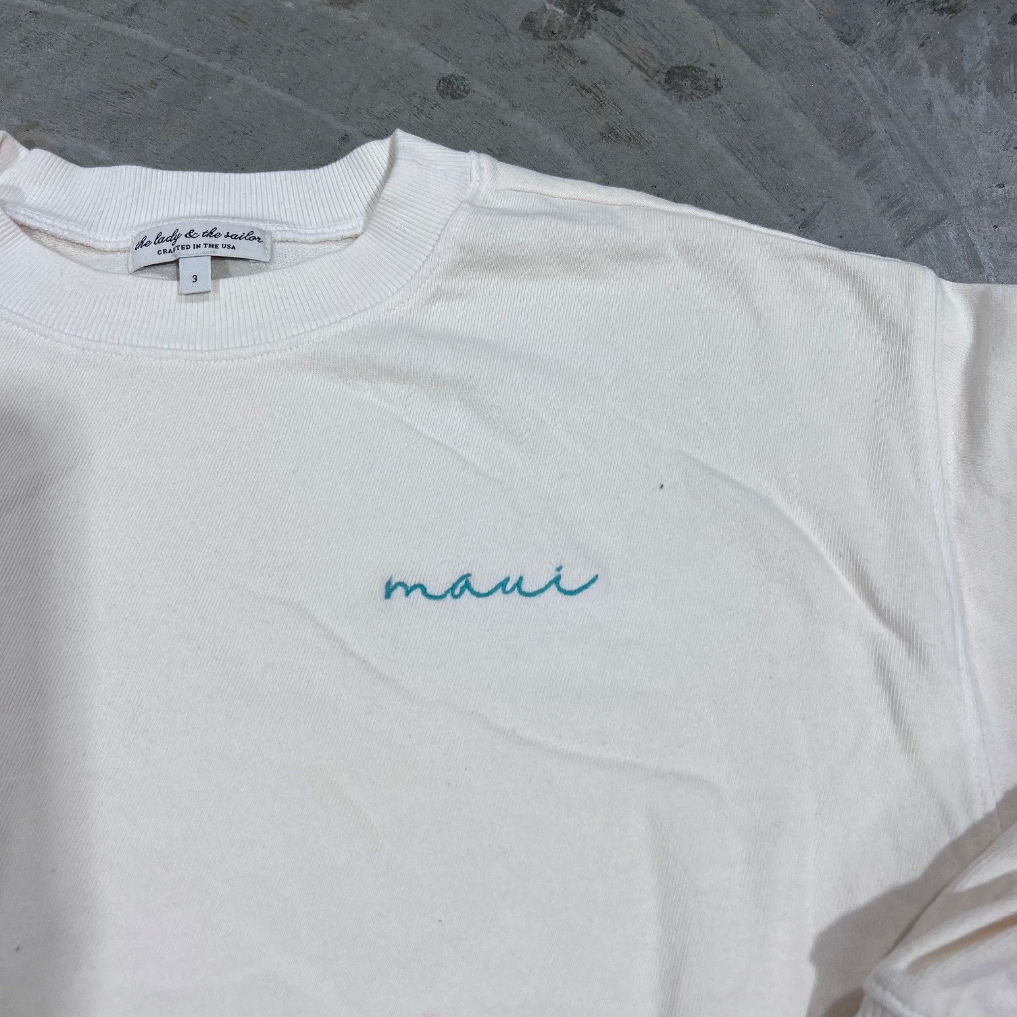 Vintage $158 THE LADY & THE SAILOR MAUI SWEATSHIRT SZ LARGE 3 Size L / US 10 / IT 46 - 3 Thumbnail