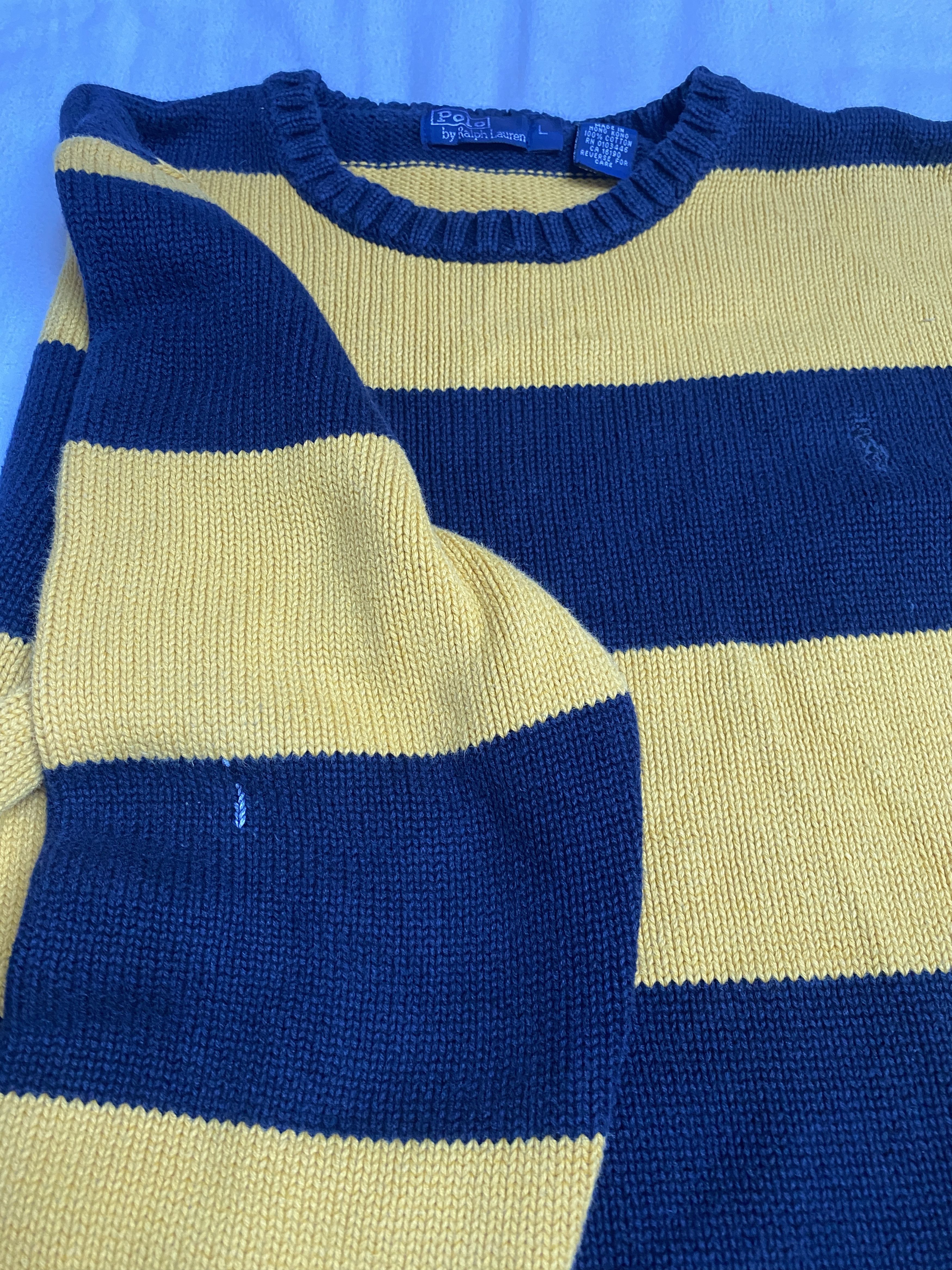 Polo Ralph Lauren Polo Ralph Lauren vintage striped sweater knitwear Size L / US 10 / IT 46 - 7 Thumbnail