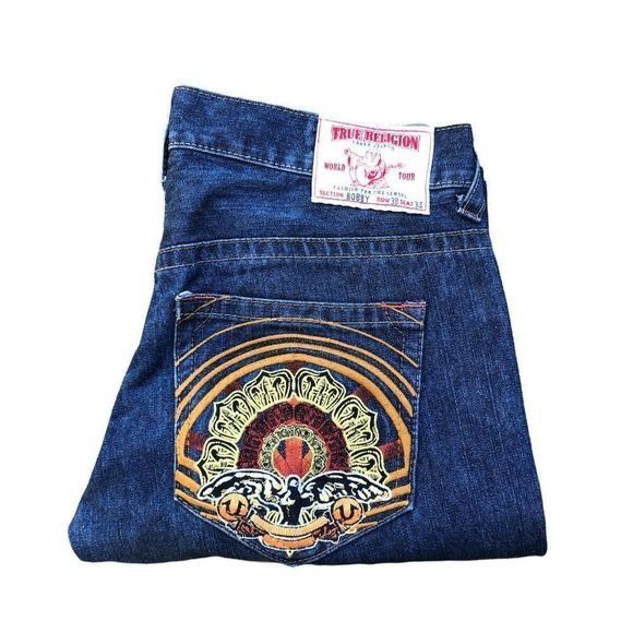 True Religion True Religion Embroidered Jeans Shorts Size 38 BOBBY Blue Size US 38 / EU 54 - 6 Thumbnail