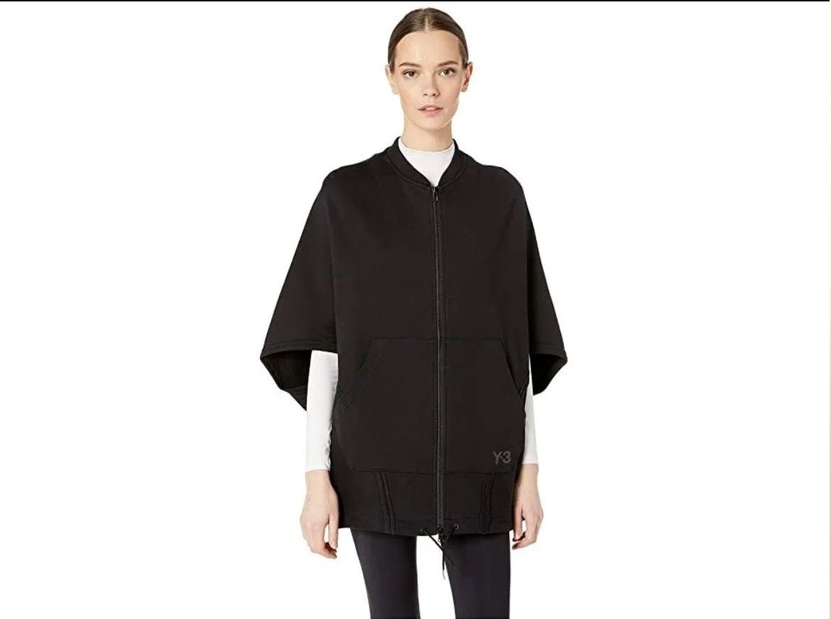 image of Adidas Y-3 By Yohji Yamamoto Sweatshirt Poncho in Black, Women's (Size XS)