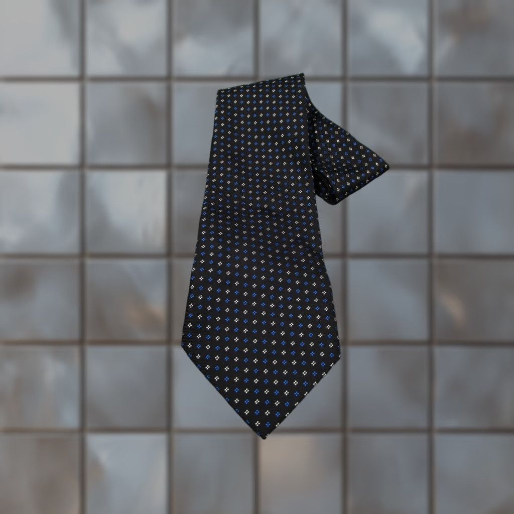 Ralph Lauren VINTAGE Lauren Ralph Lauren Neck Tie Mens Black Silk Designer Abstract Work Made in USA Size ONE SIZE - 1 Thumbnail