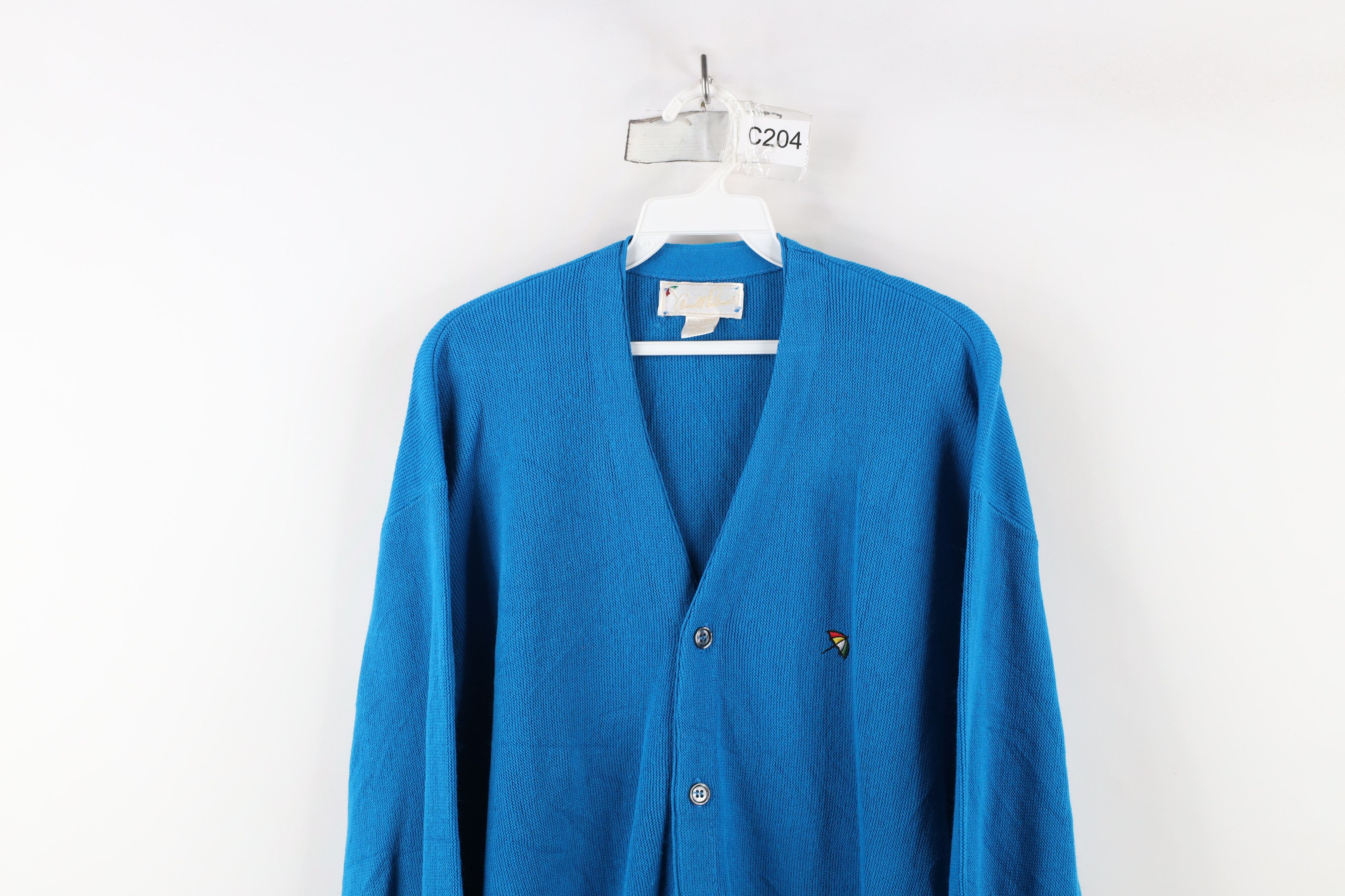 Vintage Vintage 70s 80s Streetwear Knit Cardigan Sweater Blue USA Size US XL / EU 56 / 4 - 2 Thumbnail