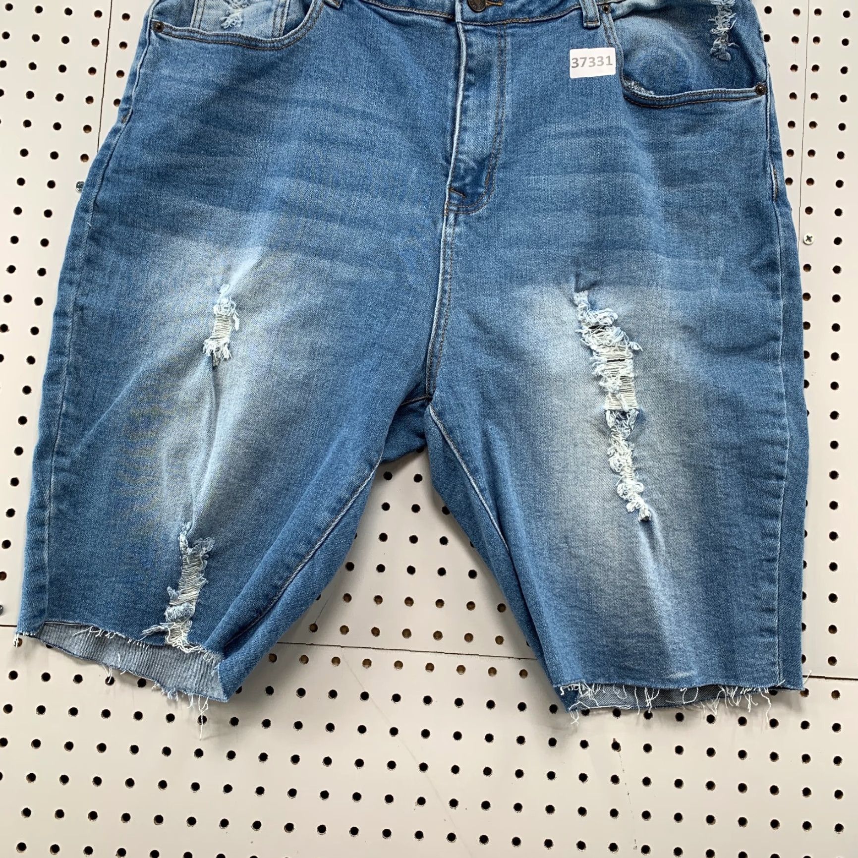 Denime NEW American Bazi Distressed Denim Bermuda Shorts Plus Size 3X Blue 38 Waist 10 Inseam Womens Size 40" / US 18 - 6 Thumbnail