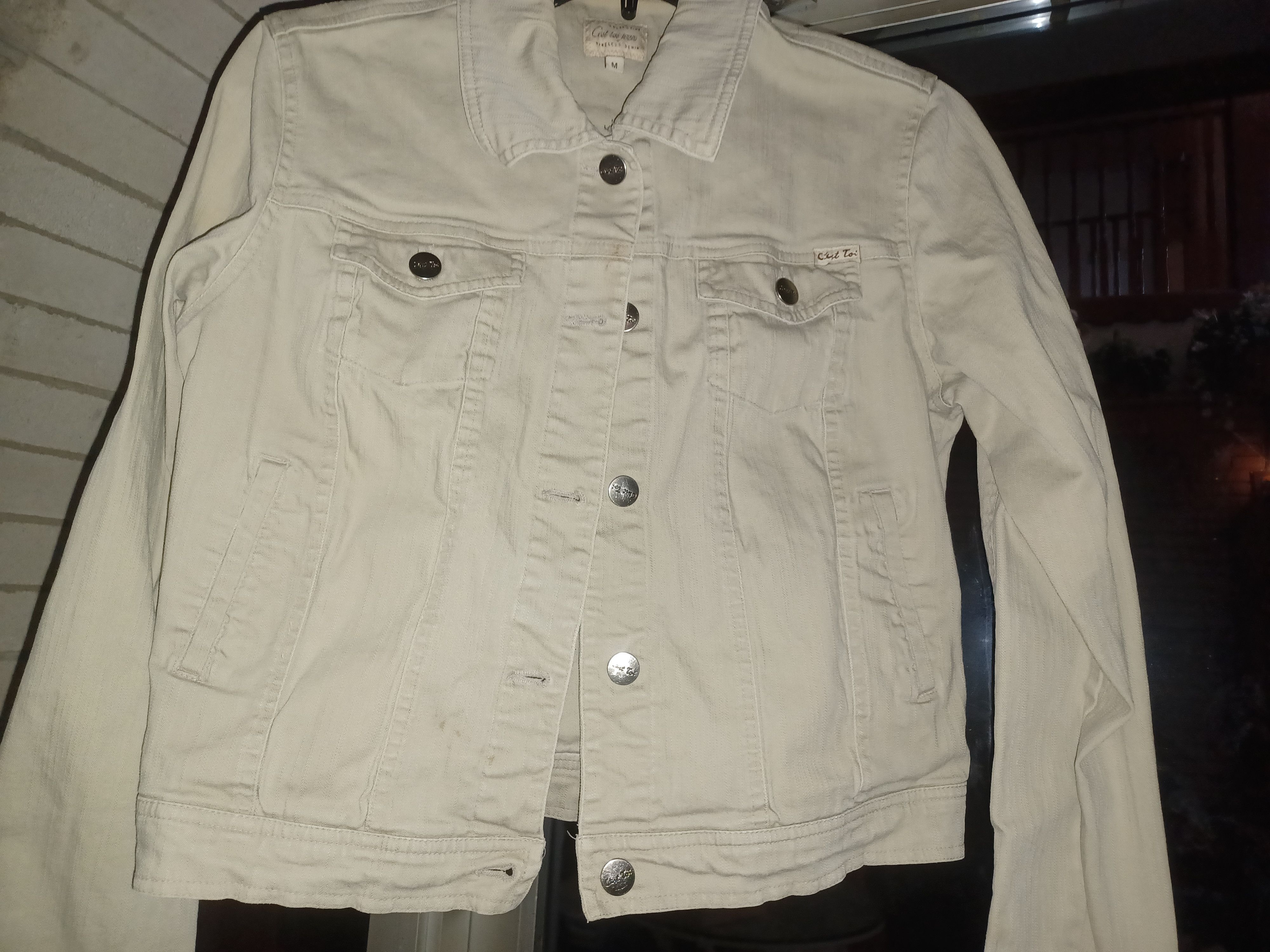 Other Cest toi Jeans Women's Denim Jacket Medium Tan Size M / US 6-8 / IT 42-44 - 1 Thumbnail