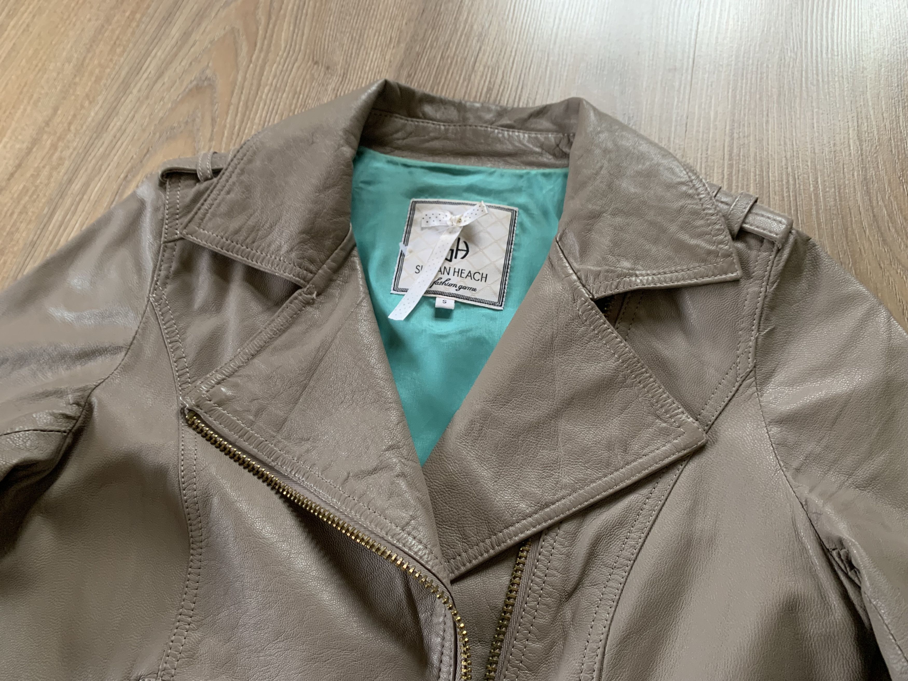 Other Silvian Heach Sheep Skin Grey Leather Biker Jacket Size S / US 4 / IT 40 - 5 Thumbnail