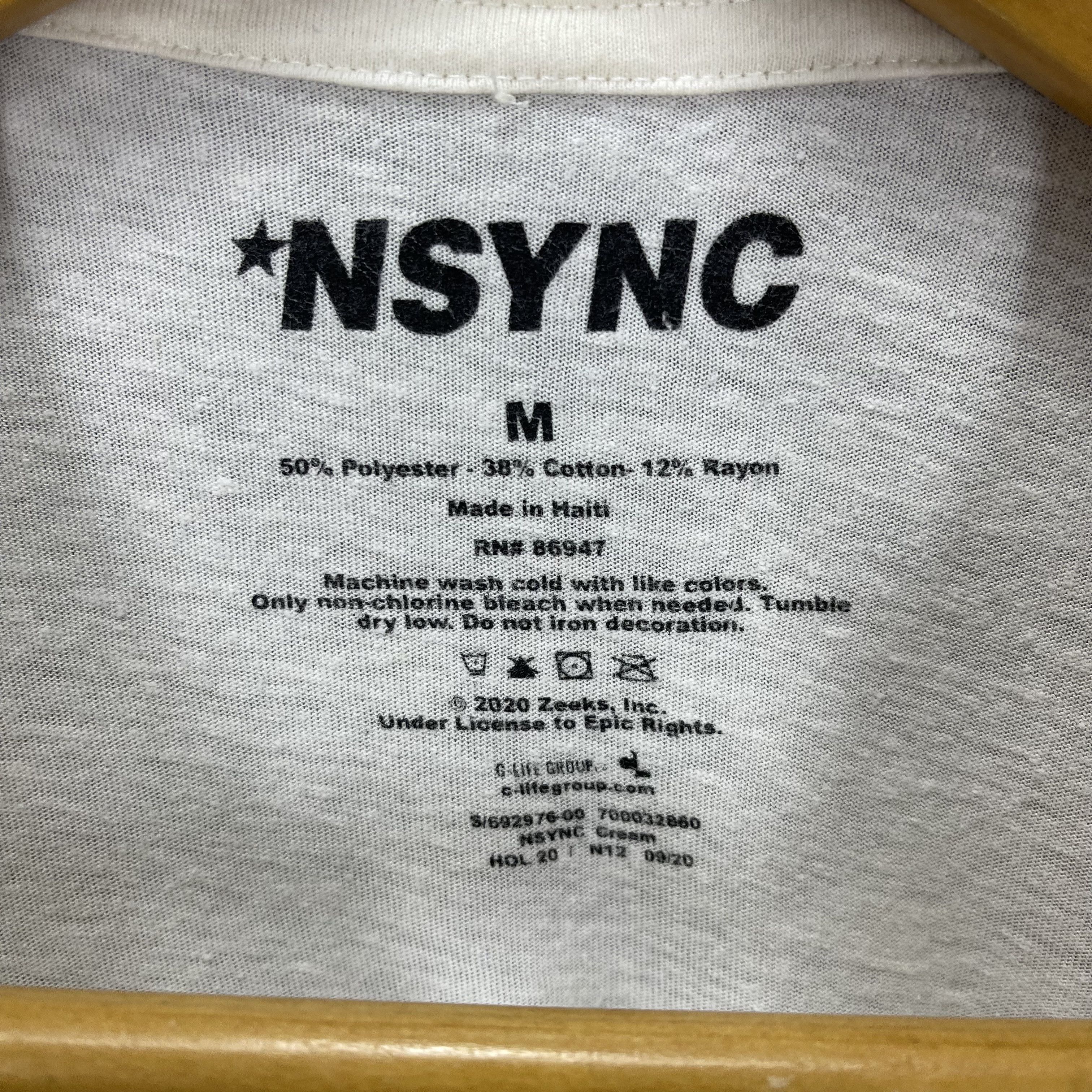 Band Tees NSYNC Crew Neck T Shirt #1307/AS Size US M / EU 48-50 / 2 - 5 Thumbnail