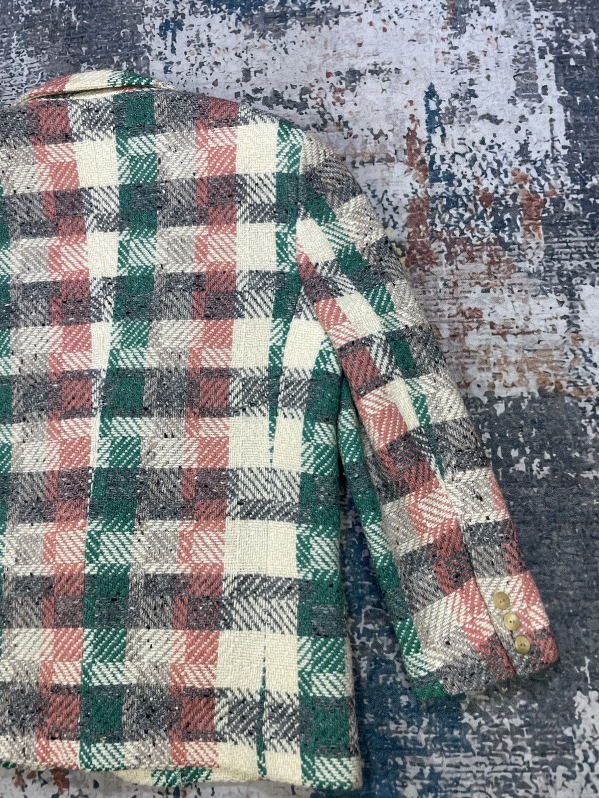 Moschino Moschino Multi Color Plaid Tweed Blazer Size M / US 6-8 / IT 42-44 - 7 Thumbnail