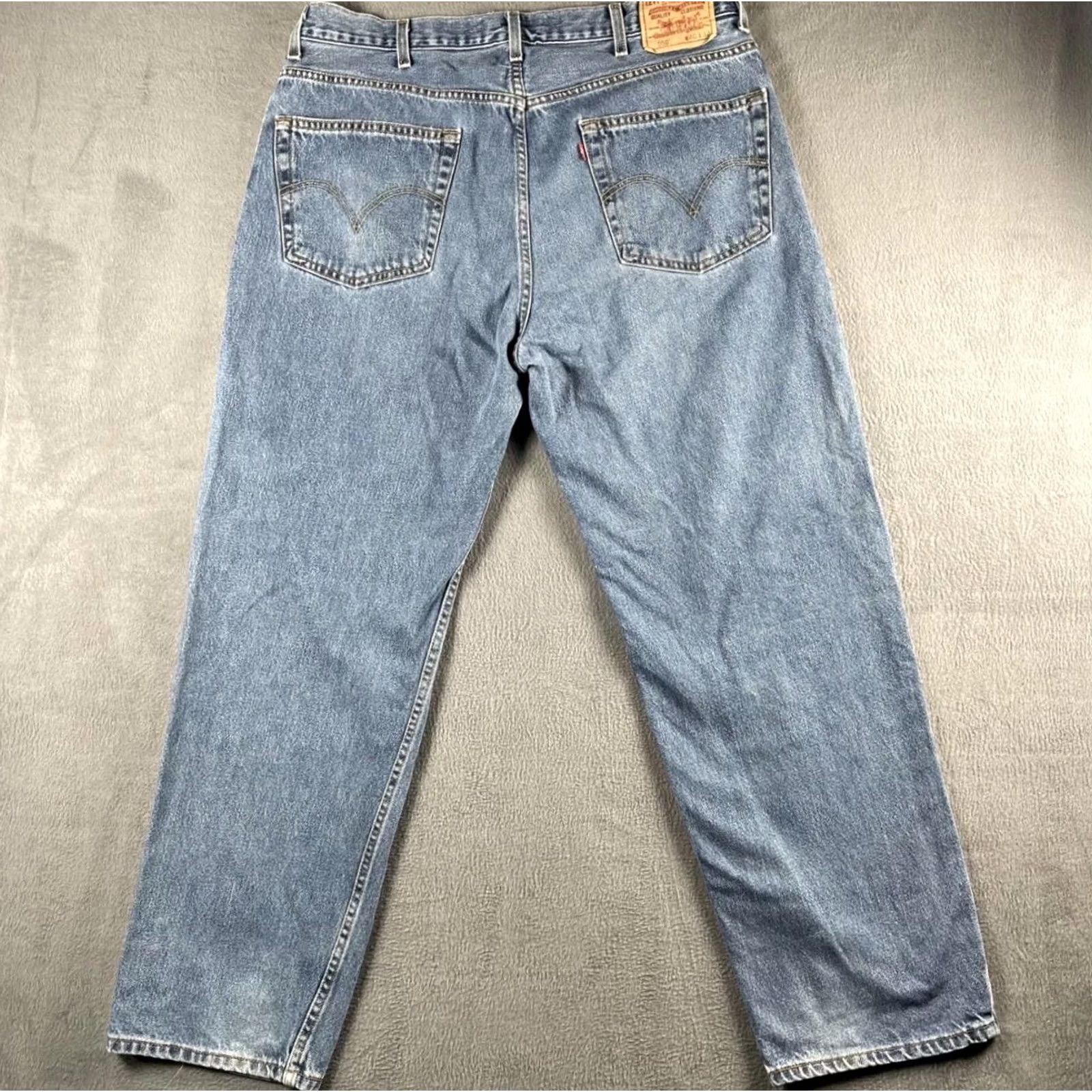 Levi's Levi's 550 Relaxed Fit Jeans Mens 40x32 Denim Blue Medium-Wash Pockets Vintage Style Size US 40 / EU 56 - 2 Thumbnail