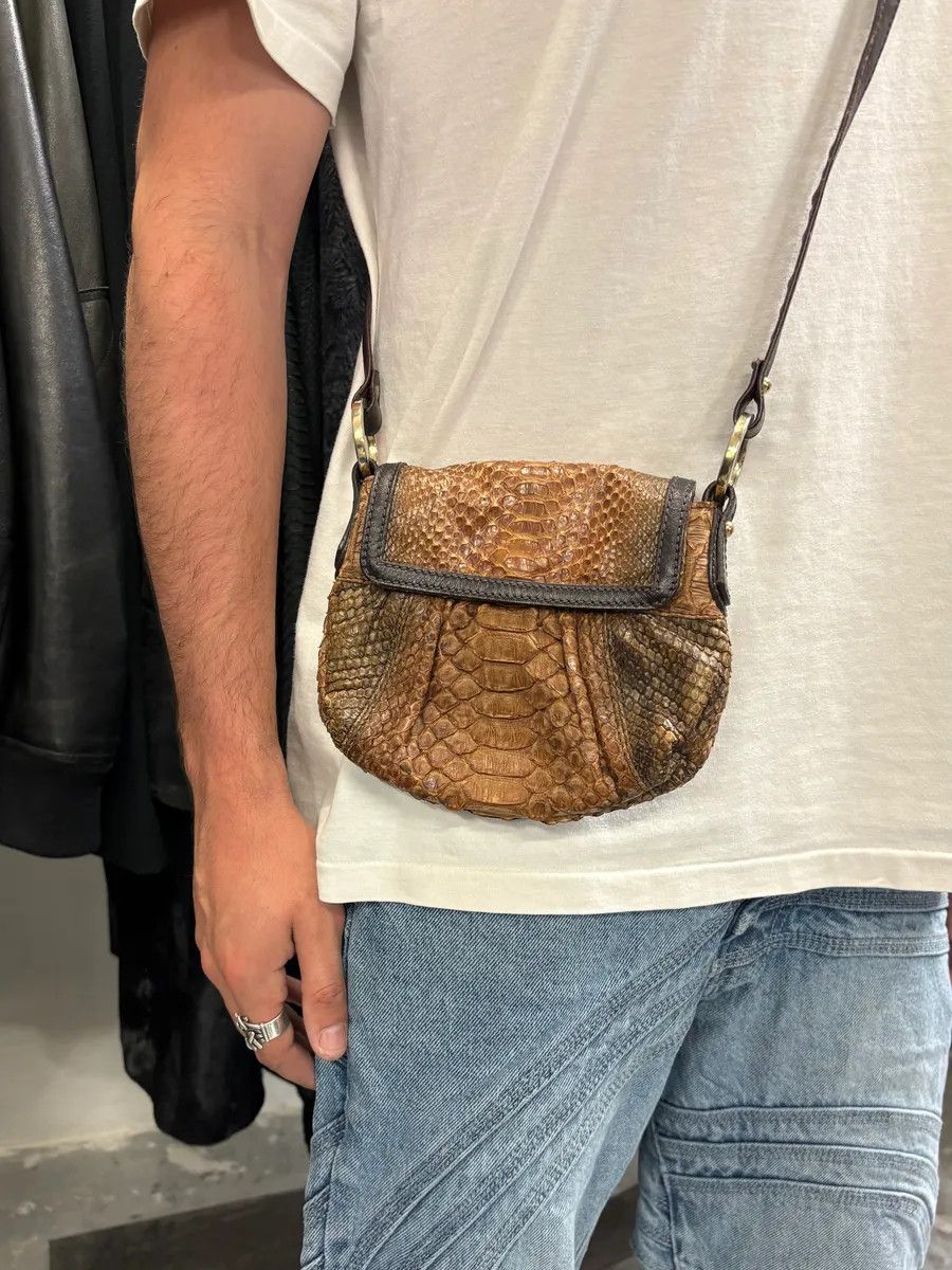 Fendi Fendi Brown Python Skin Leather Shoulder Bag Size ONE SIZE - 2 Thumbnail