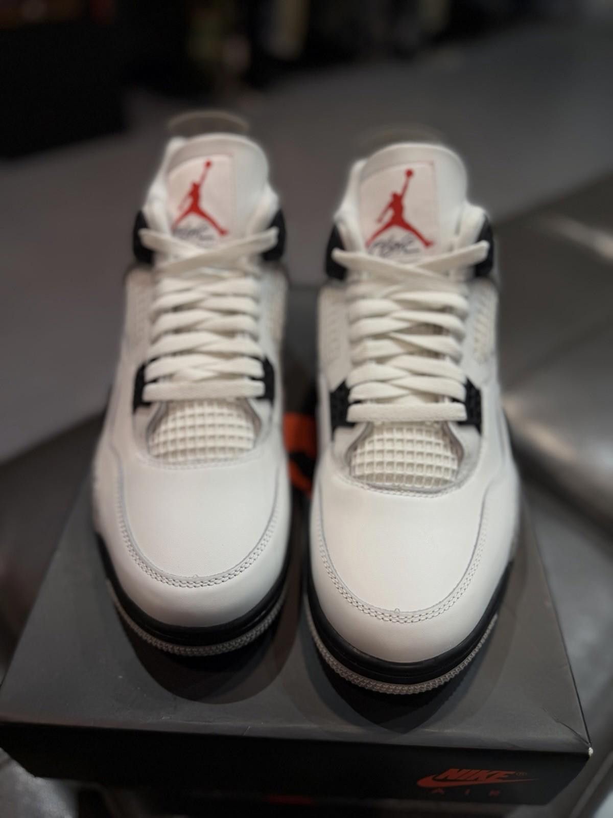 Jordan Brand Size 12 - Air Jordan 4 Retro Summit White Cement FV5029-100 Size US 12 / EU 45 - 11 Thumbnail