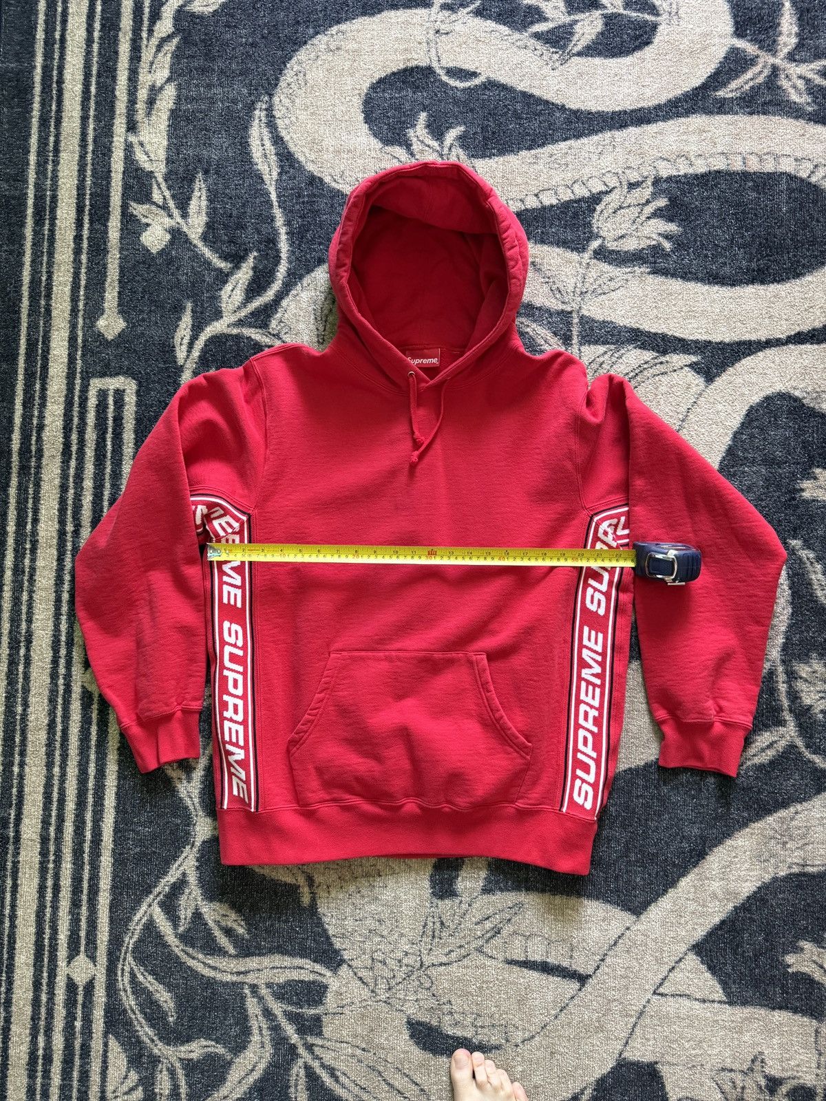 Supreme SUPREME FW19 - TEXT RIB HOODIE, SIZE LARGE Size US L / EU 52-54 / 3 - 4 Thumbnail