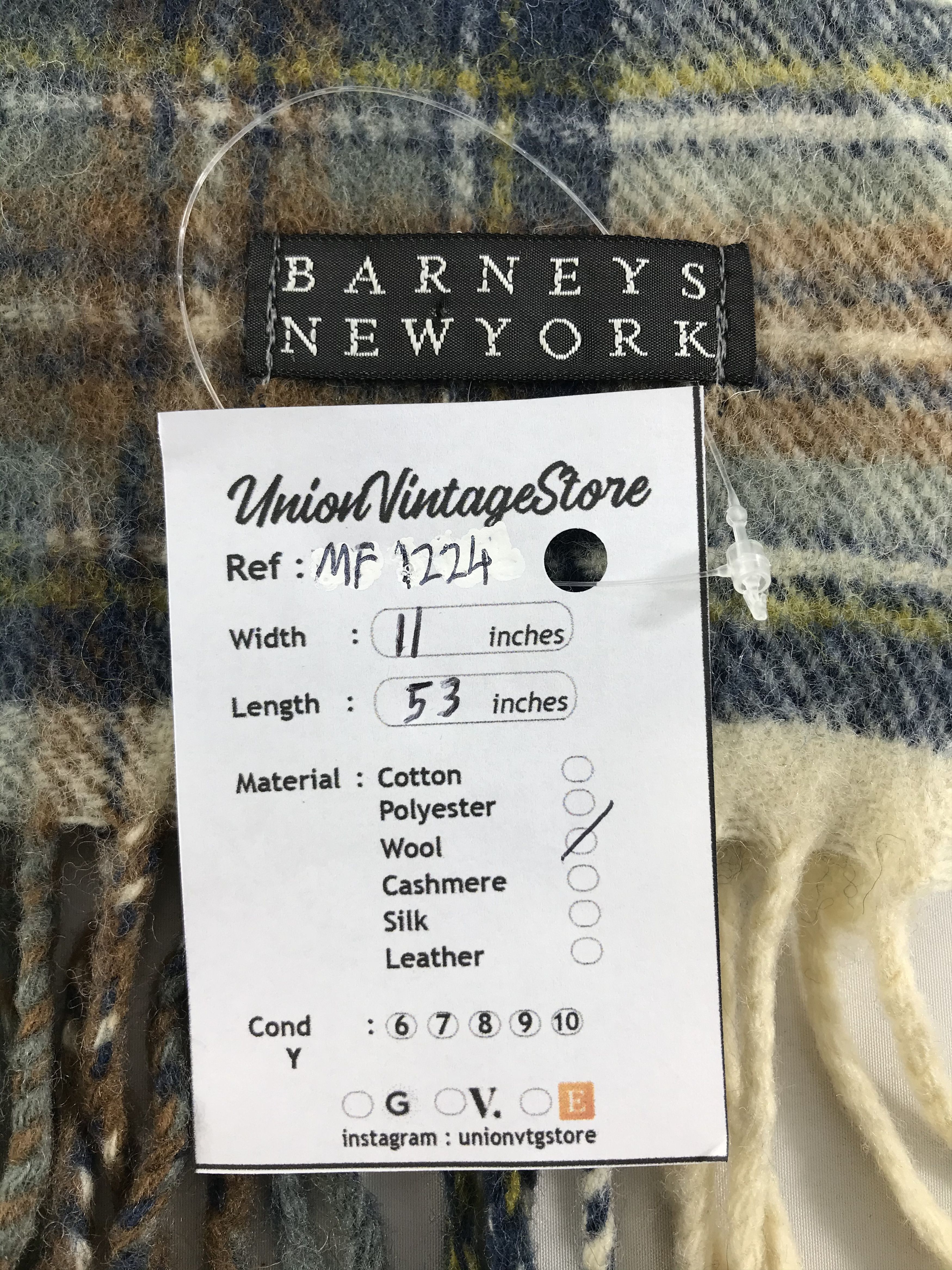 Barneys New York Vintage Barneys New York Scarf/Muffler/Neckwear MF1224 Size ONE SIZE - 4 Thumbnail