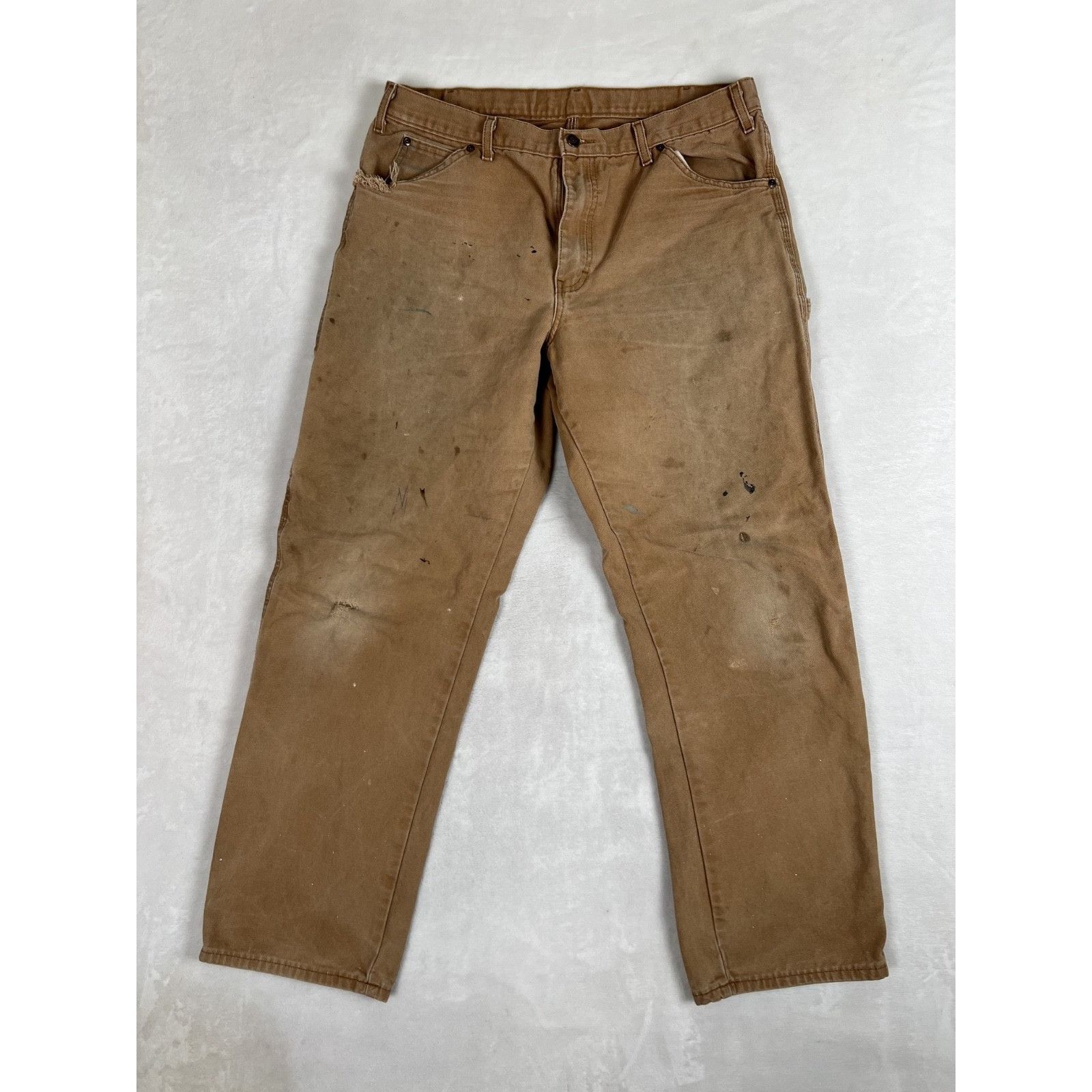 Dickies Dickies Carpenter Canvas Pants Workwear Utility Brown Size 3 Size US 34 / EU 50 - 2 Thumbnail