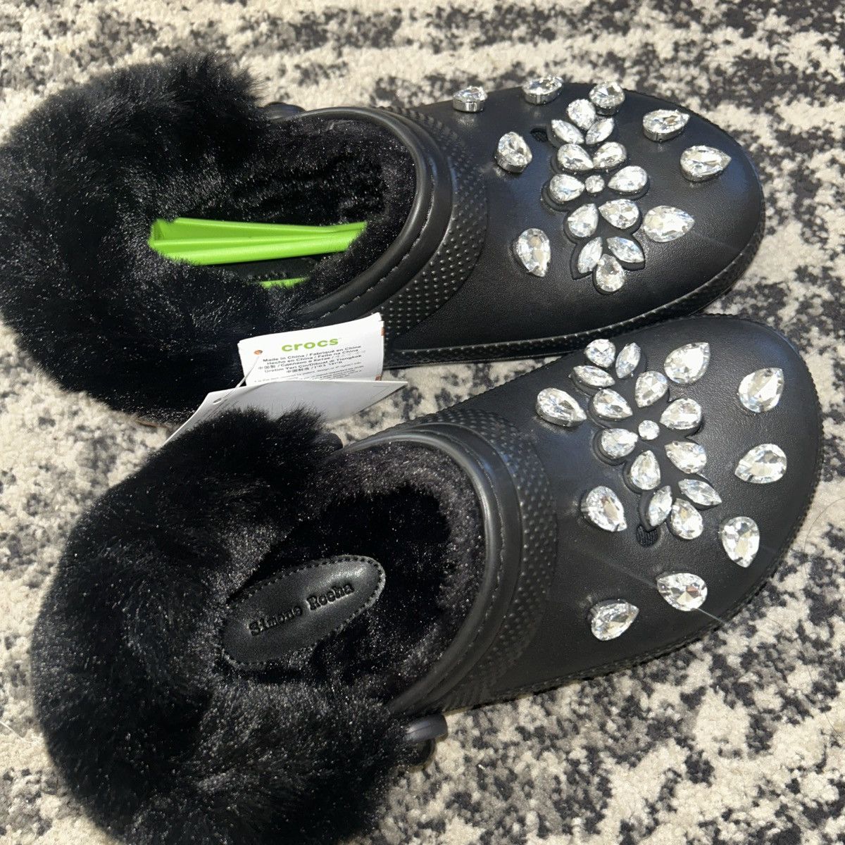 Crocs × Simone Rocha Crocs X Simone Rocha Classic Faux Fur Lined Clog Size US 9 / IT 39 - 3 Thumbnail