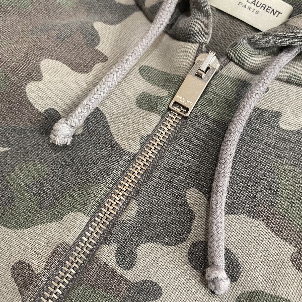 Saint Laurent Paris Saint Laurent FW15 Camo distressed hoodie Size US S / EU 44-46 / 1 - 8 Thumbnail