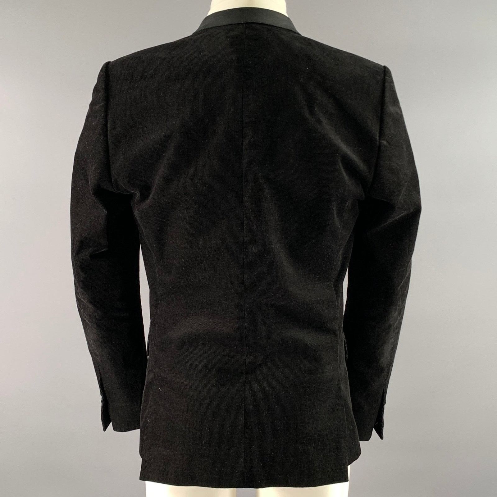The Kooples THE KOOPLES 38 Black Corduroy Notch Lapel Sport Coat Size 38R - 4 Thumbnail