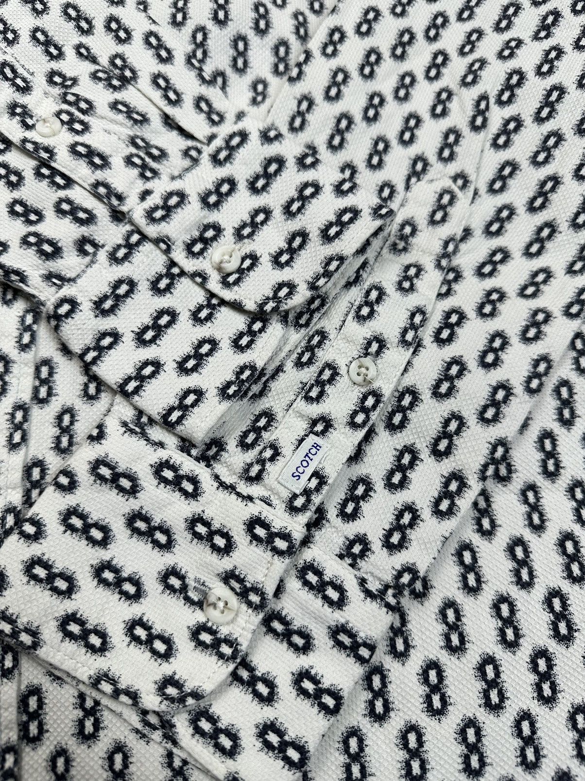 Scotch & Soda Scotch&Soda Office Style monogram button shirt Size US L / EU 52-54 / 3 - 4 Thumbnail