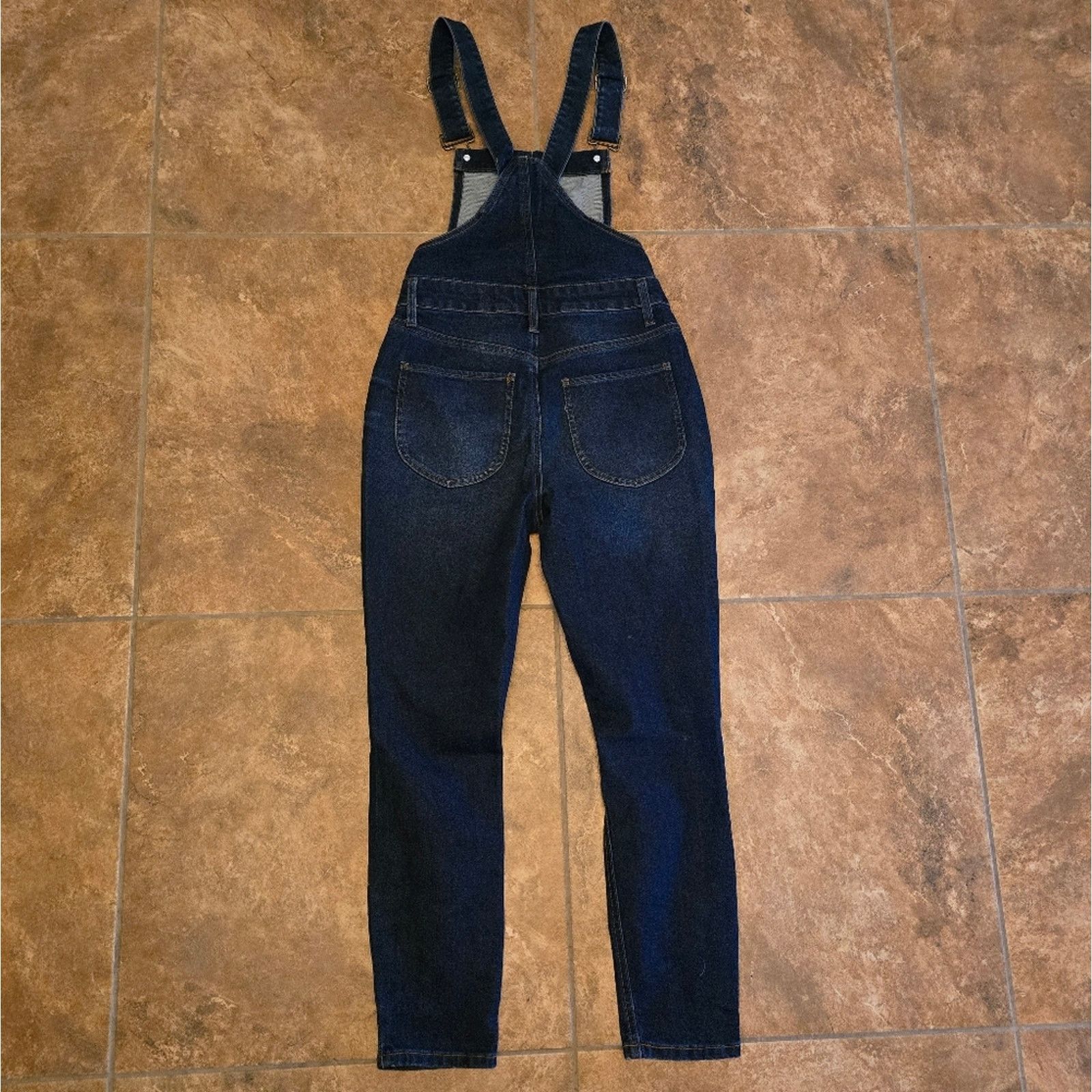Other Dark Denim | NOBO | Distressed Overalls Size 27" / US 4 / IT 40 - 2 Thumbnail