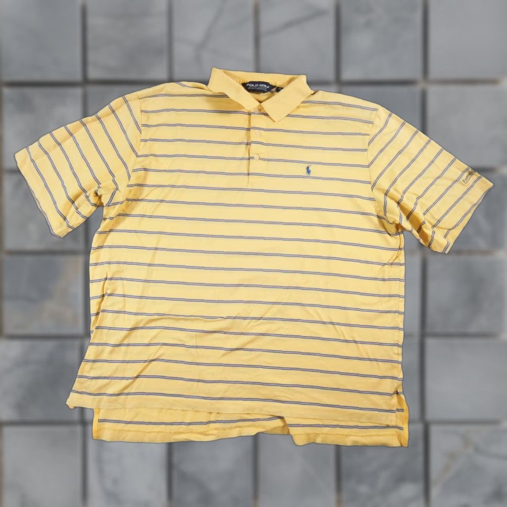 Polo Ralph Lauren VINTAGE Ralph Lauren Polo Shirt Mens XL Short Sleeve Striped Cotton Casual Preppy Size US XL / EU 56 / 4 - 1 Thumbnail