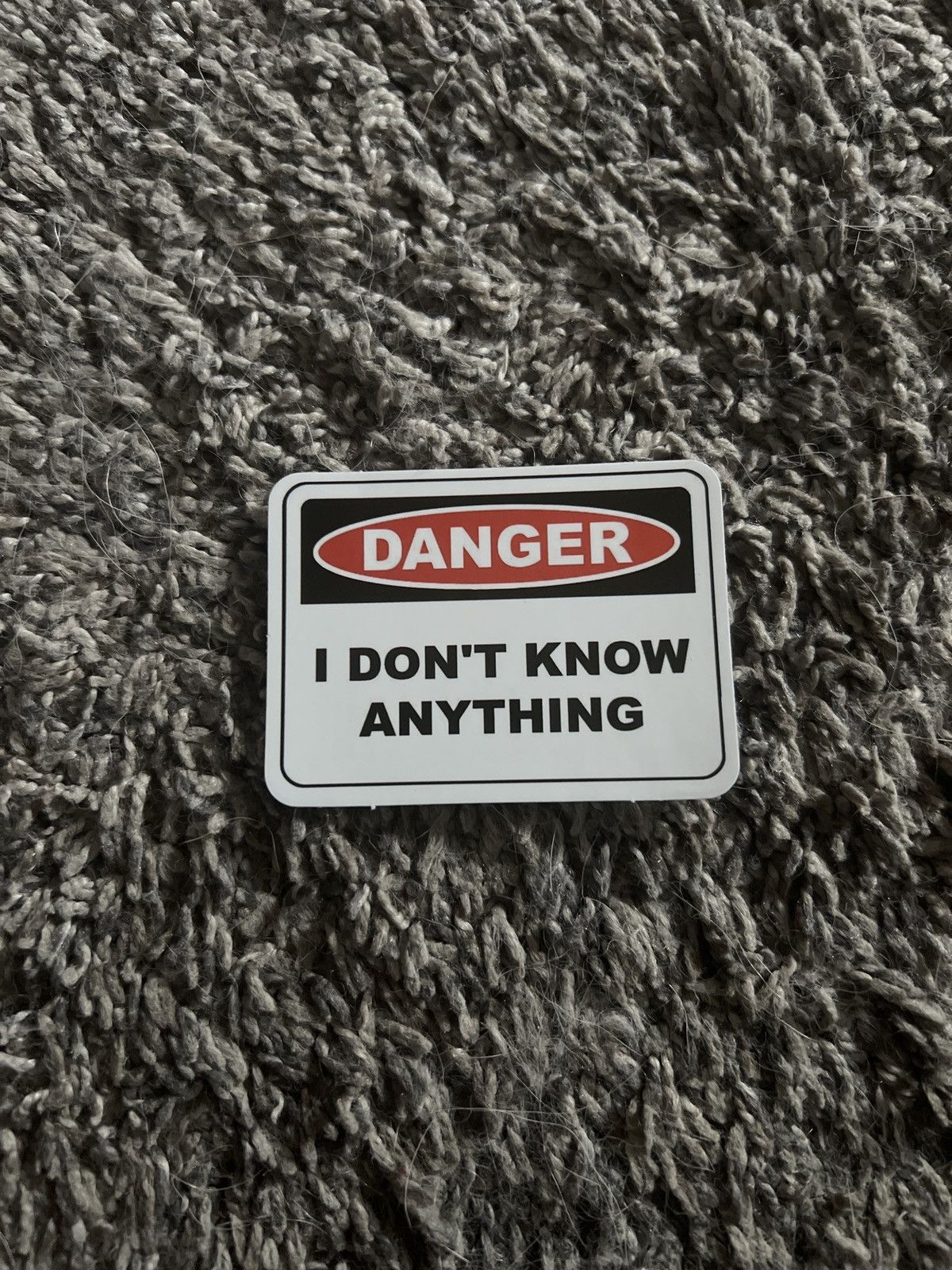 Hypebeast Danger I Don’t Know Anything Sticker Size ONE SIZE - 1 Thumbnail