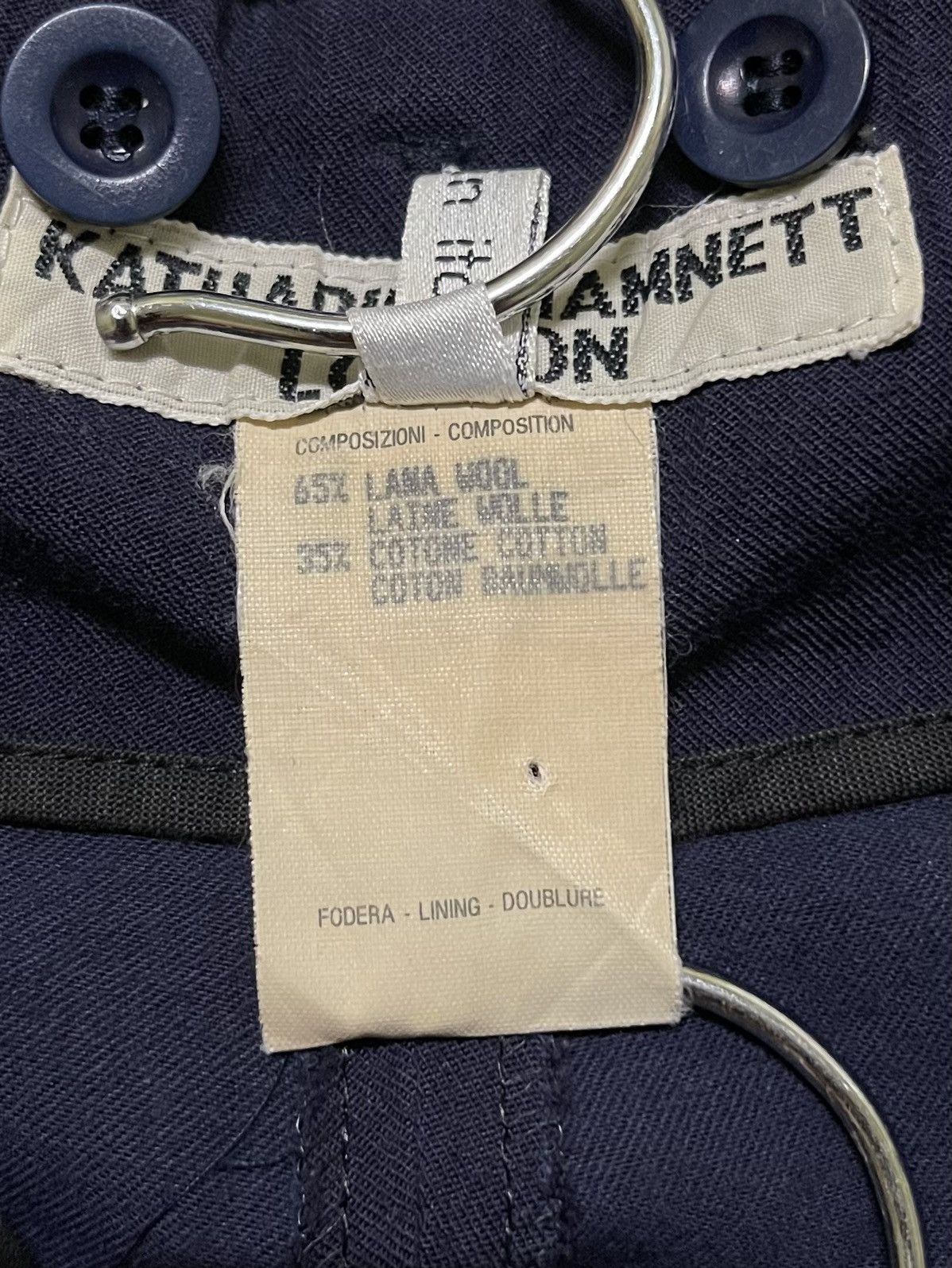 Katharine Hamnett London × Vintage Katharine Hamnett 90s Wool Pants Size 30" / US 8 / IT 44 - 22 Thumbnail