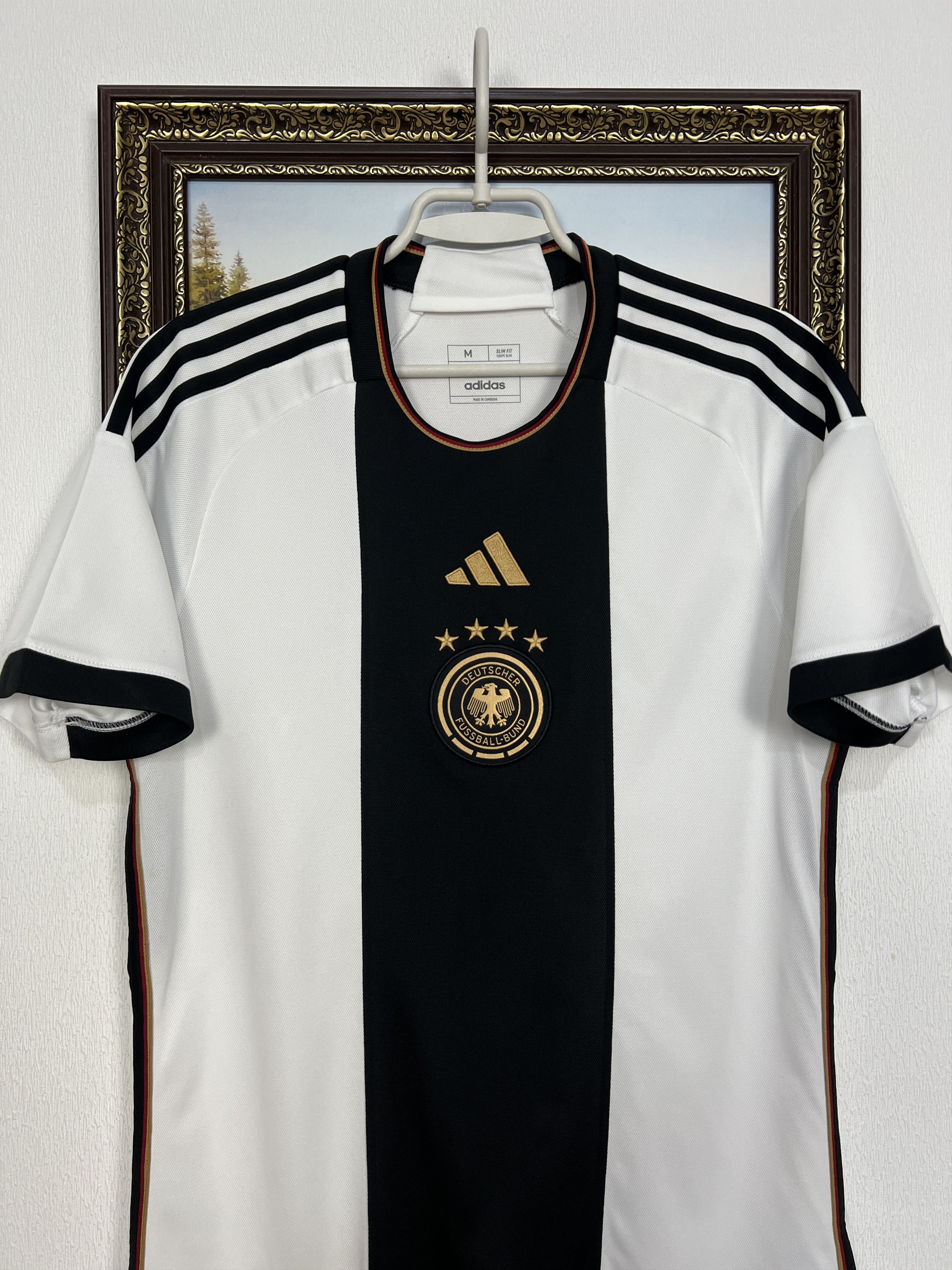 Adidas Germany Home football shirt 2022 Soccer Jersey Trikot Rare Size US M / EU 48-50 / 2 - 2 Thumbnail