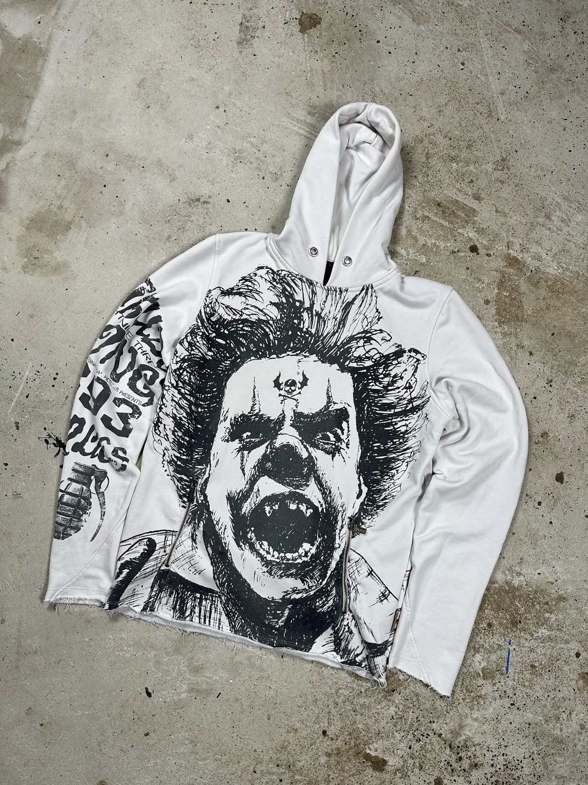 Japanese Brand × Vintage Vintage Y2K Yakuza Mafia Screaming Man Hoodie Archive Size US M / EU 48-50 / 2 - 14 Thumbnail