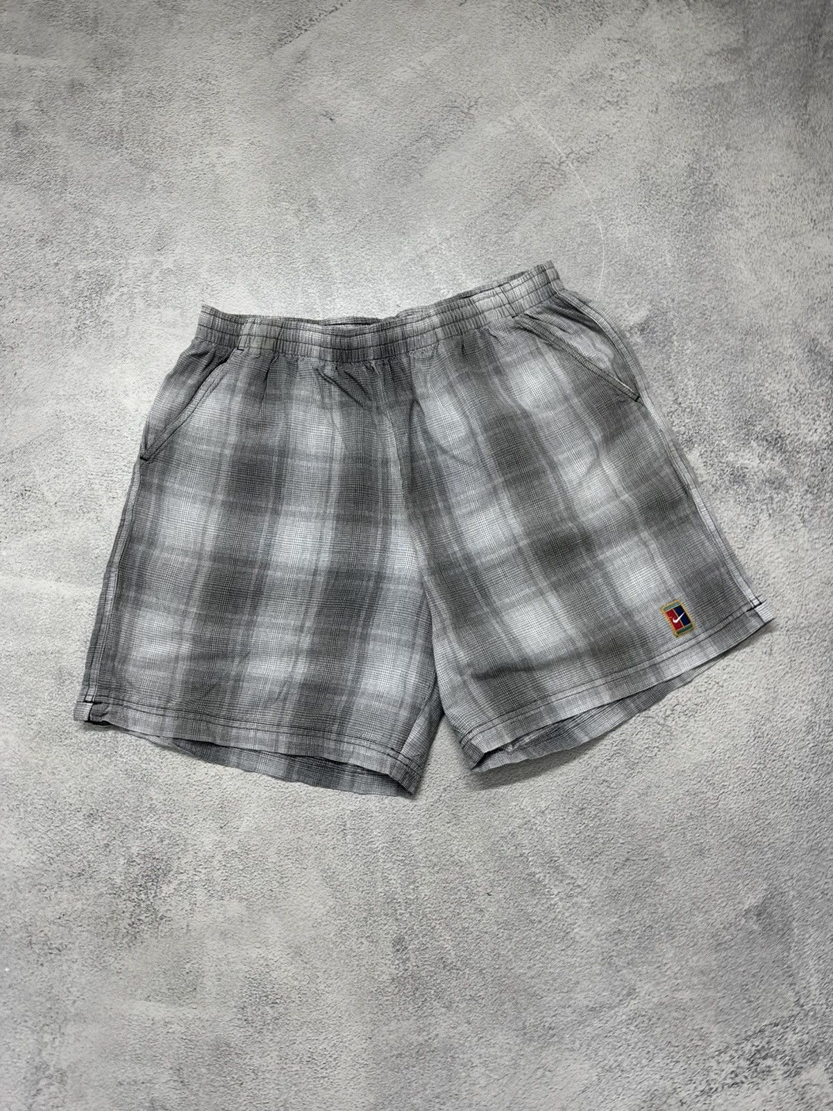 Nike Vintage Y2k Nike Court Swoosh Nylon Shorts Size US 31 - 3 Thumbnail