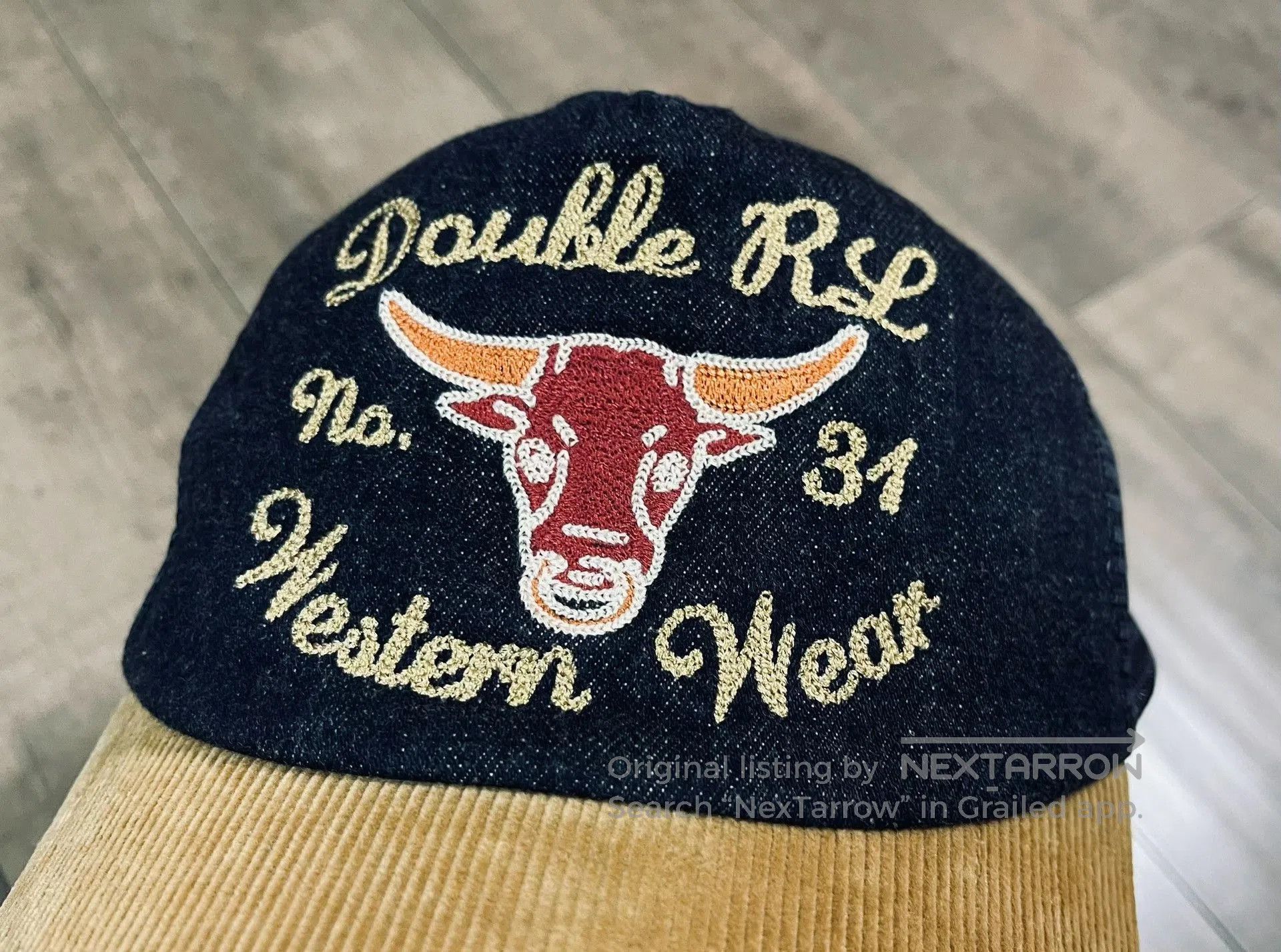 RRL Ralph Lauren RRL Ralph Lauren Embroidered Corduroy Baseball Cap. Size ONE SIZE - 7 Thumbnail