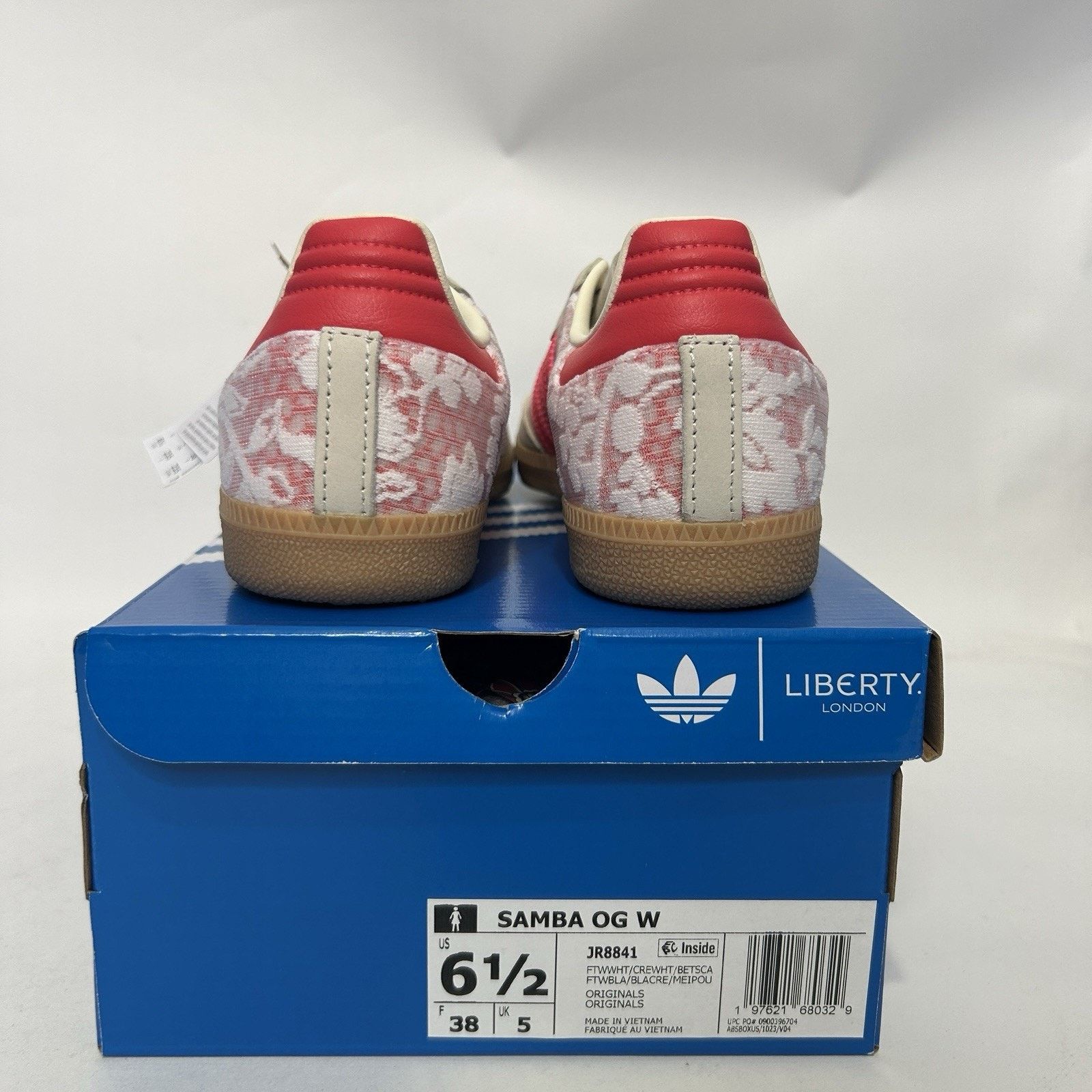 Adidas Adidas Samba OG X Liberty London - “Better Scarlet” JR8841 Size US 6.5 / IT 36.5 - 4 Thumbnail