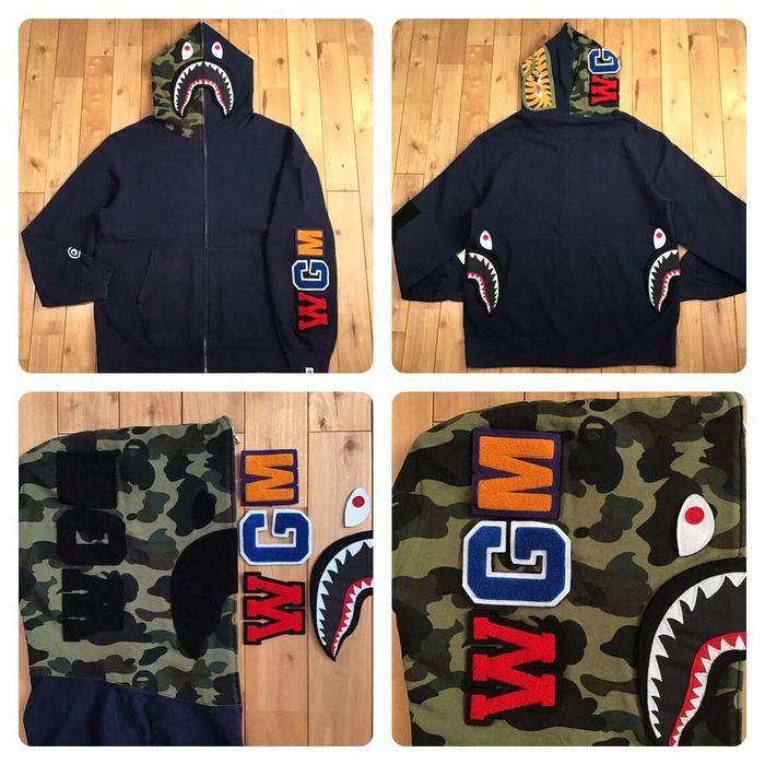 Bape detachable best sale shark hoodie