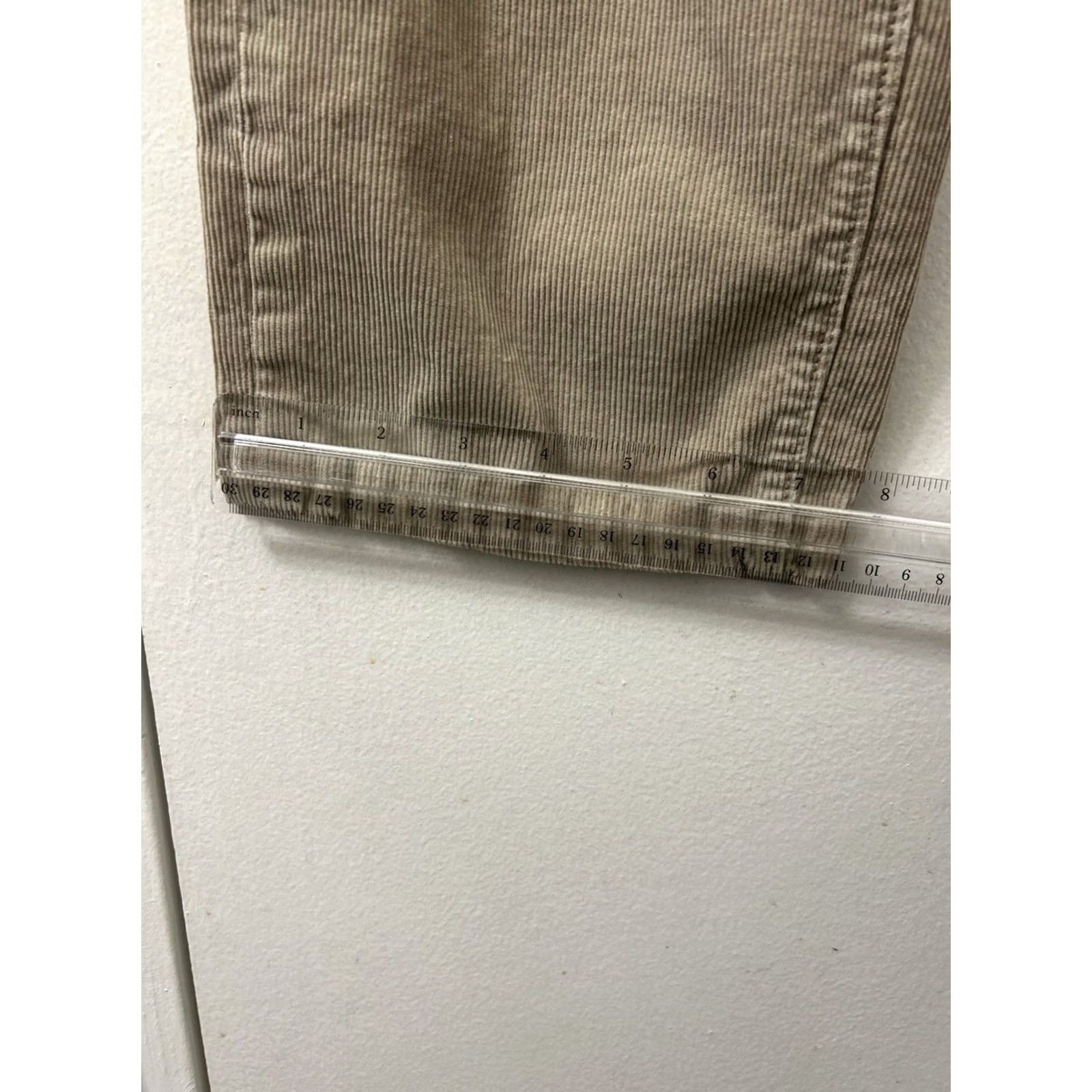 Vintage VTG J Crew Corduroy Pants Mens 32x27 Tan Beige Straight Leg Holiday 09 Y2K Size US 32 / EU 48 - 5 Thumbnail