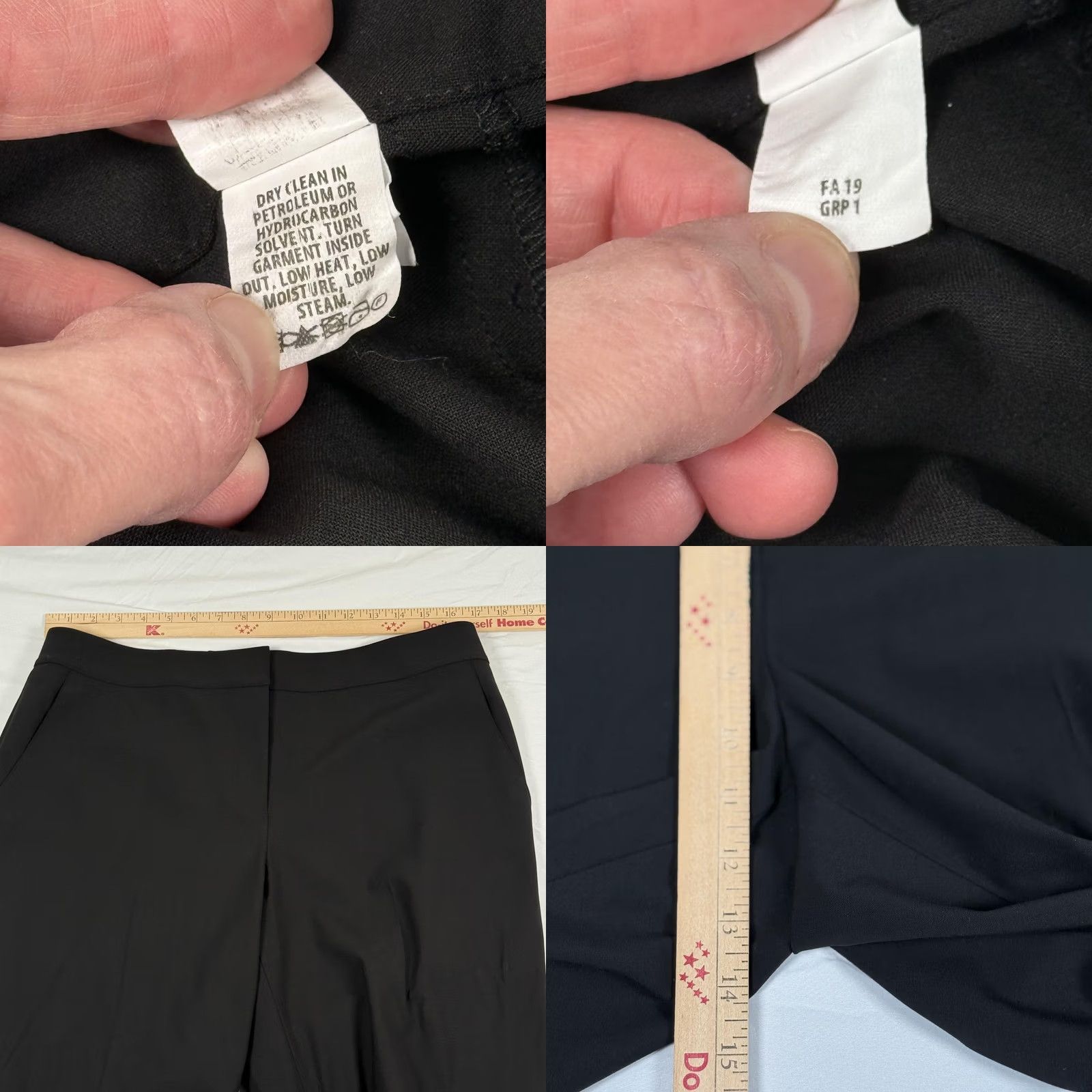 St. John St John Collection Pants Trouser 12 Black Wool Stretch Dress Straight Leg Career Size 34" / US 12 / IT 48 - 8 Thumbnail