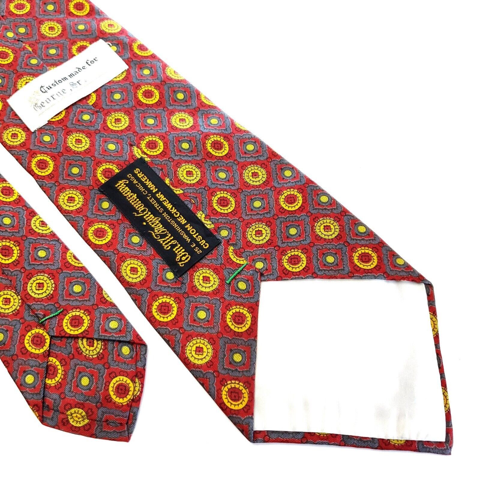 Vintage WM M Frazin Company Red Yellow Blue Geometric Print Short Wi Size ONE SIZE - 5 Thumbnail
