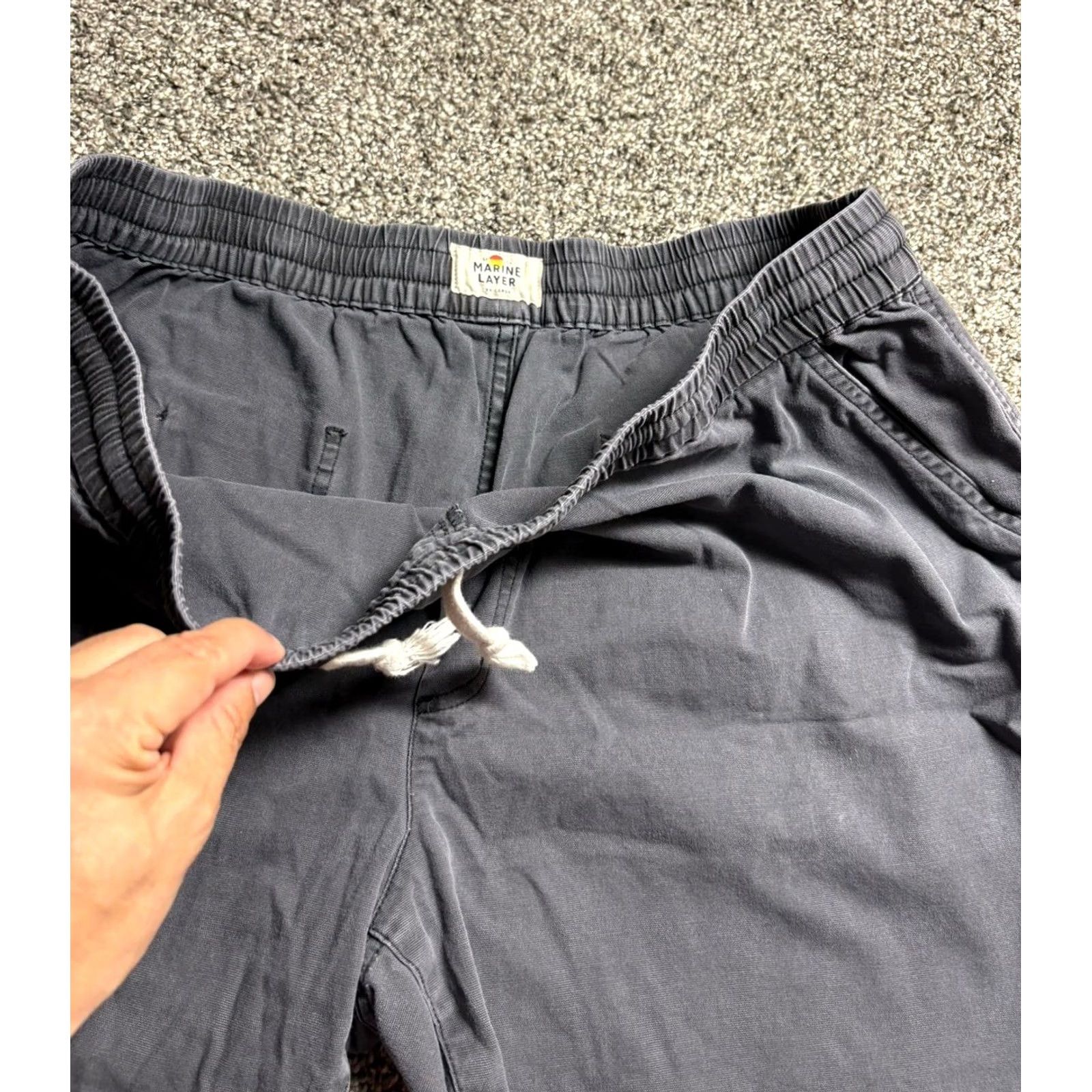 Marine Layer Marine Layer Chino Shorts Mens 2XL Beach Blue Canvas 6" Casual Practical Slat Pocket Logo Size US 39 - 6 Thumbnail