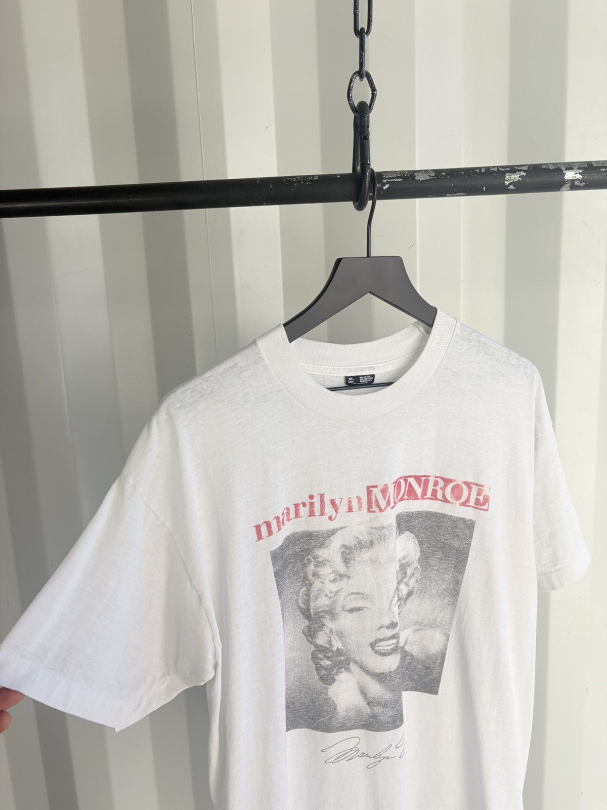 Vintage Thrashed Marilyn Monroe Faded Distressed Shirt GRUNGE Band Size US XL / EU 56 / 4 - 4 Thumbnail