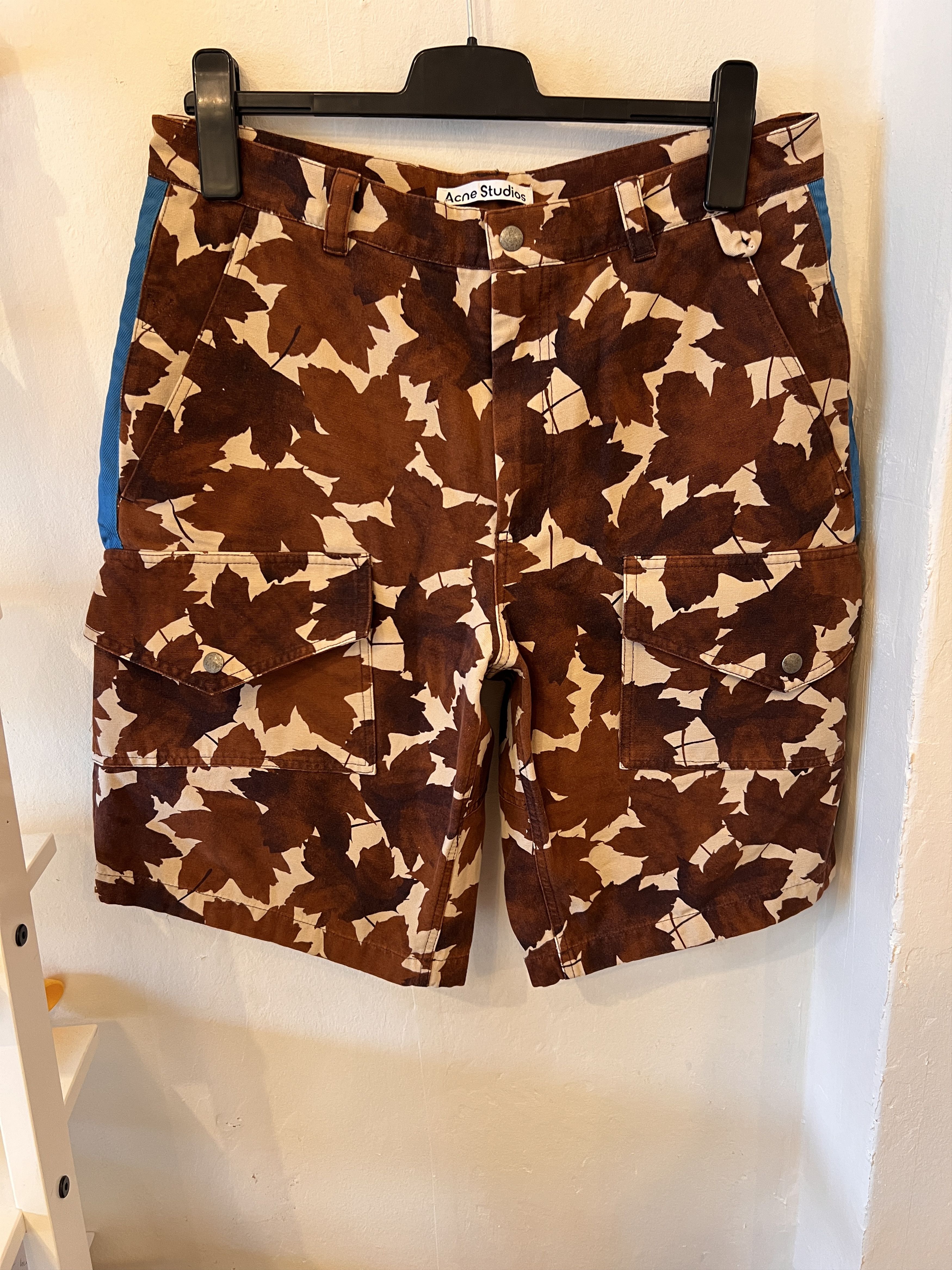 Acne Studios Brown leaves denim shorts Size US 32 / EU 48 - 3 Thumbnail