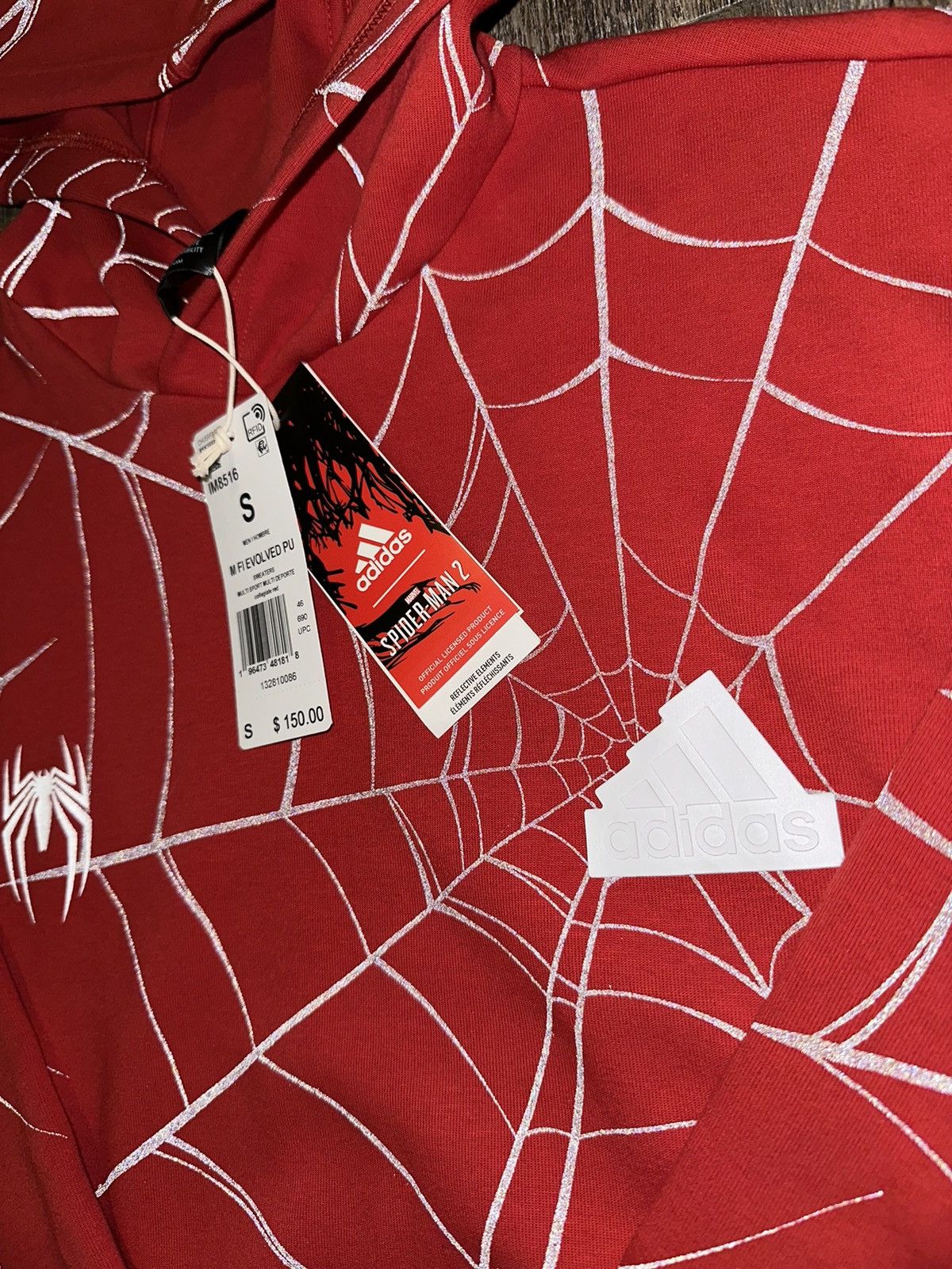 Adidas Adidas x Marvel Spiderman 2 Promo Hoodie size Small Size US S / EU 44-46 / 1 - 5 Thumbnail