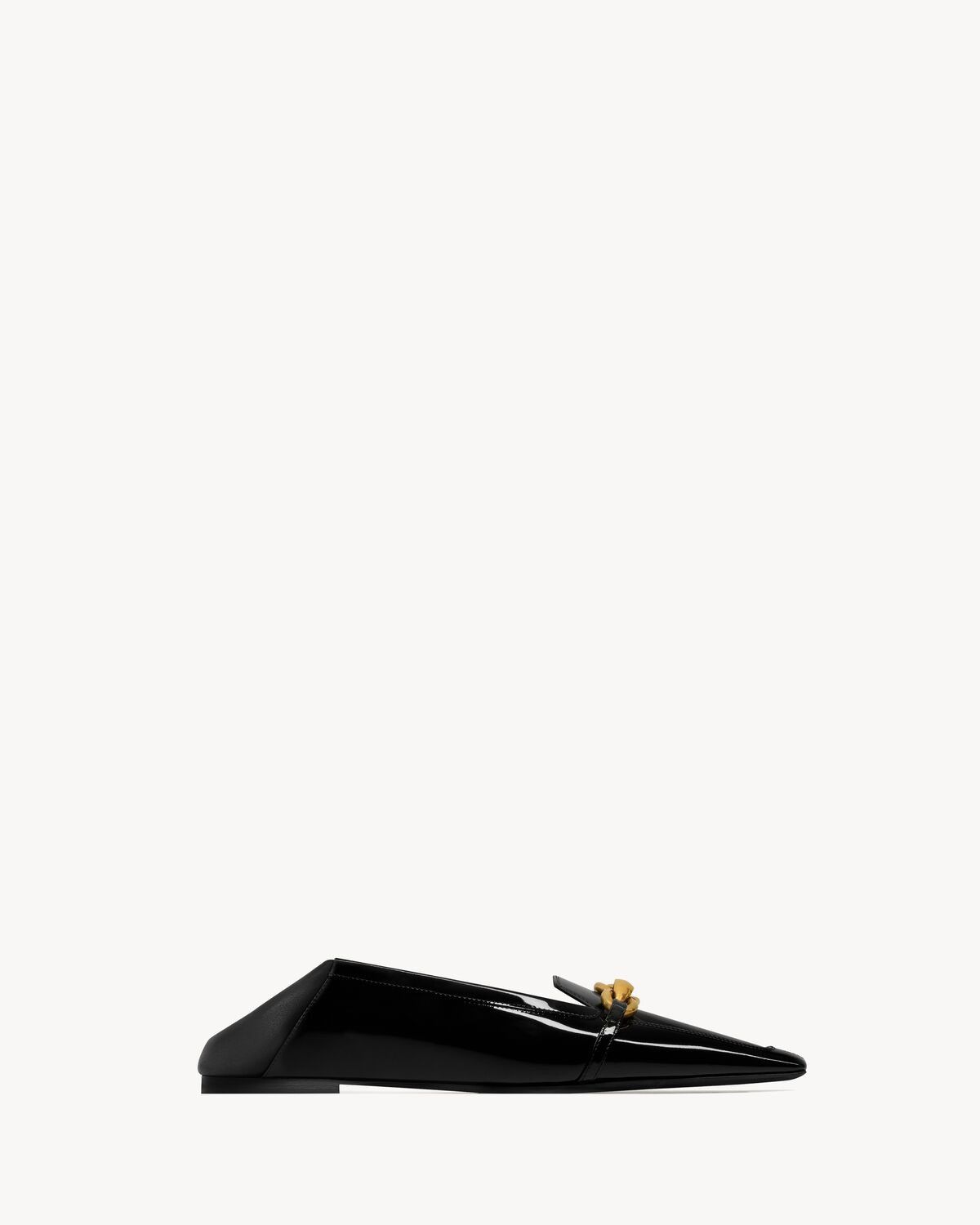 Saint Laurent Paris oc11z1125 Le Maillon Slippers in Patent Leather in Black Size US 8.5 / IT 38.5 - 2 Thumbnail