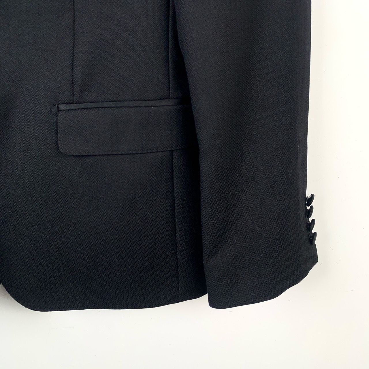 Dolce & Gabbana Dolce & Gabbana Mens Black Wool Blazer Size 46 Made In Italy Size 46R - 6 Thumbnail