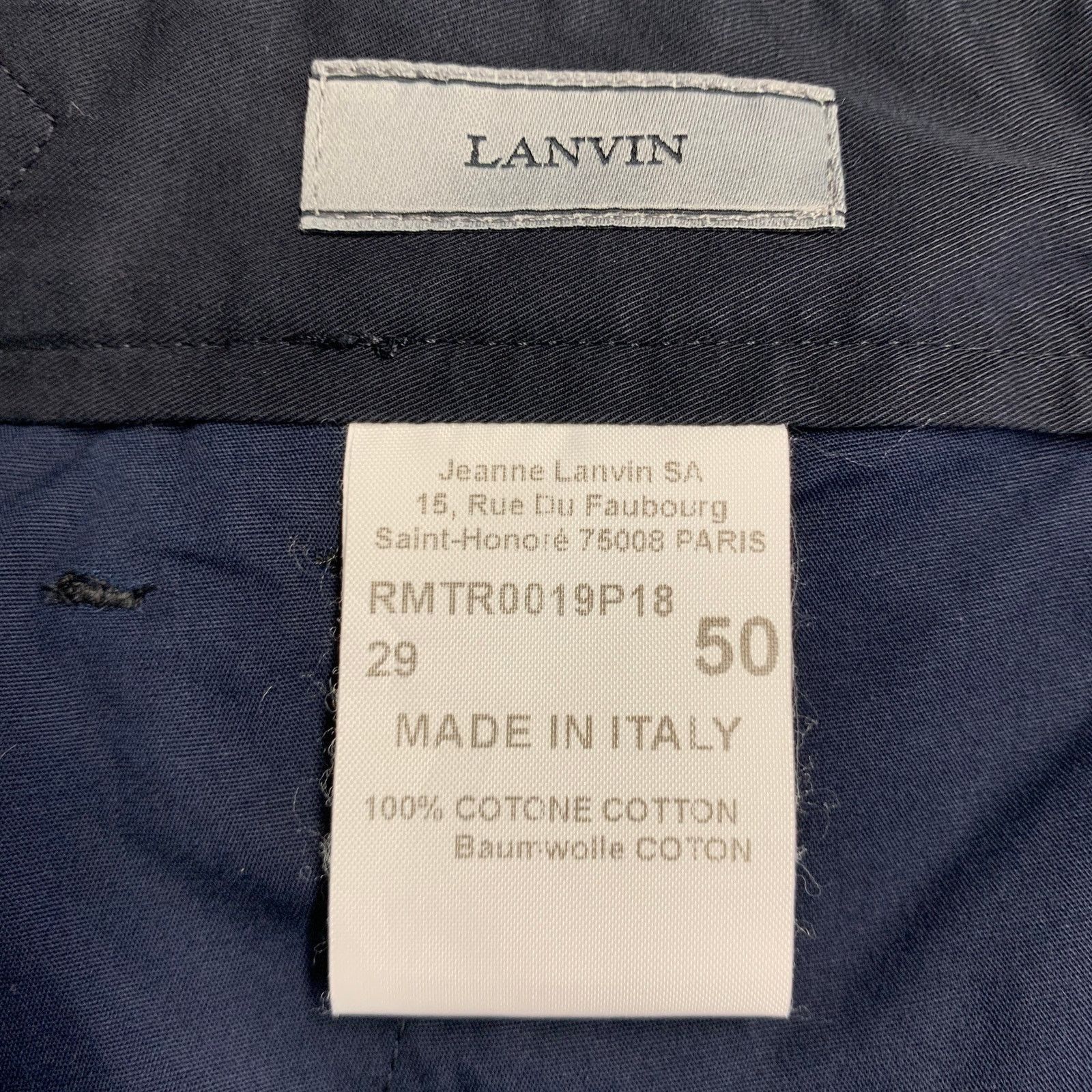 Lanvin LANVIN Size 34 Navy Cotton Button Fly Shorts Size US 34 / EU 50 - 3 Thumbnail